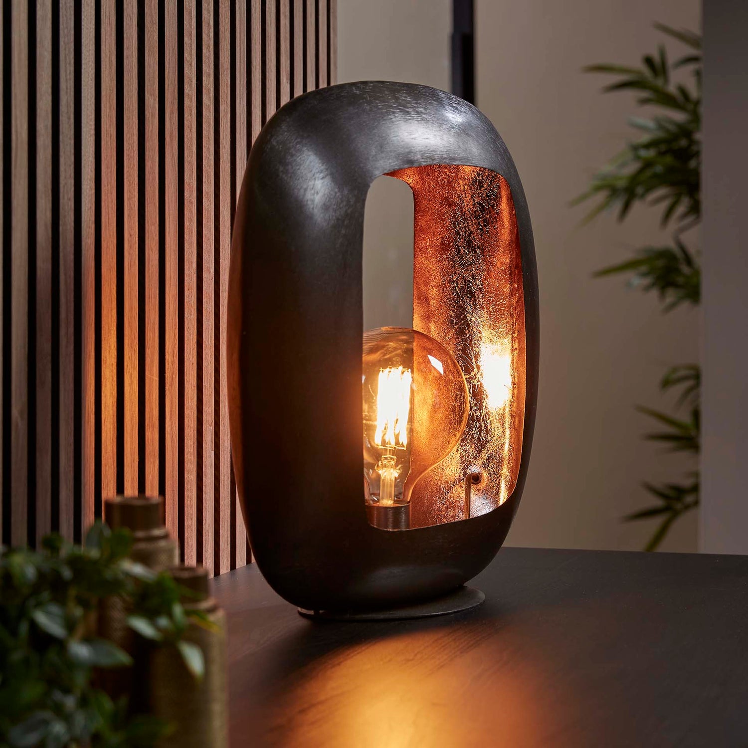 Tafellamp Arch XL - 34x13x44 cm - Zwart Nikkel