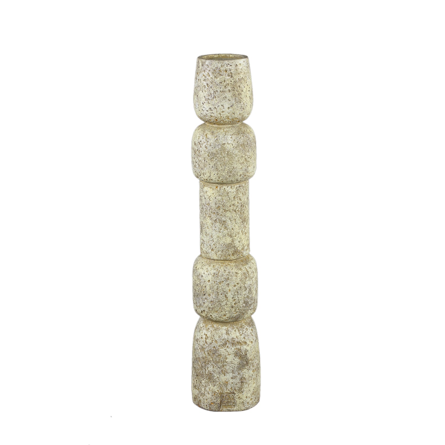 Terrina Cream Cement Bulbs Shaped Candle Holder M