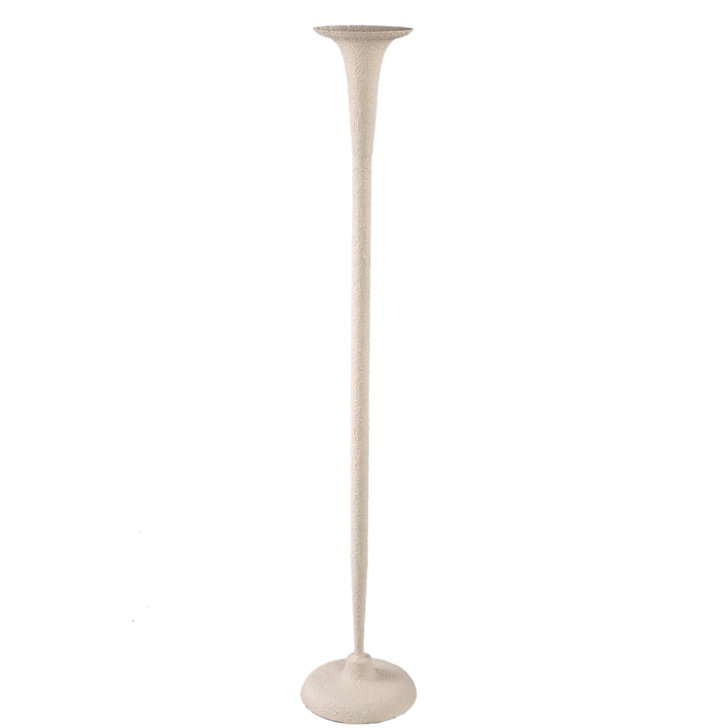 Krish Cream Iron Candle Holder Round Taps Rough L