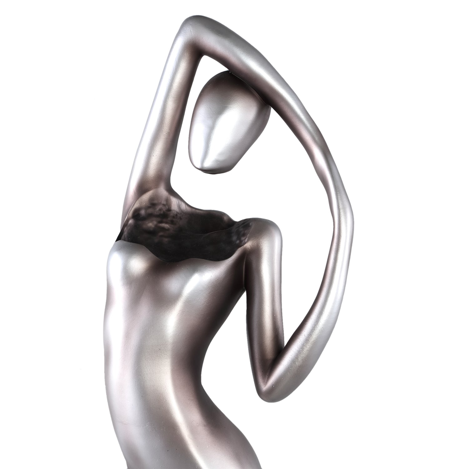 Leonne Gun Metal Polyester Statue Womanbody Shaped