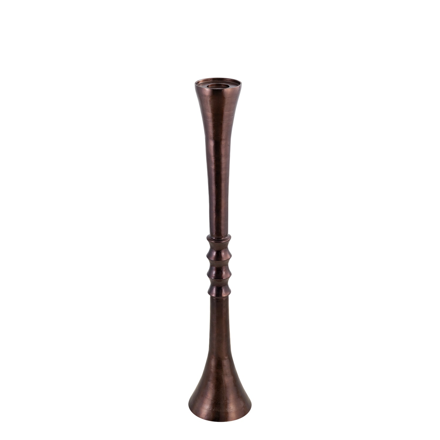 Moy Bronze Casted Alu Big Candleholder Round S