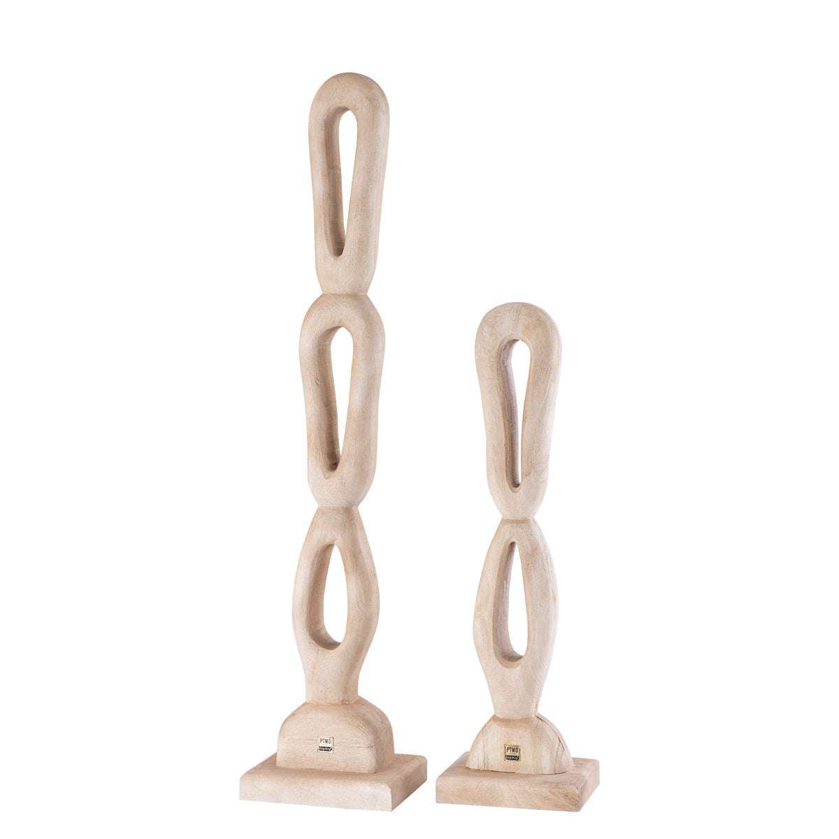 Rhyce Natural Mango Wood Statue Open Figure L