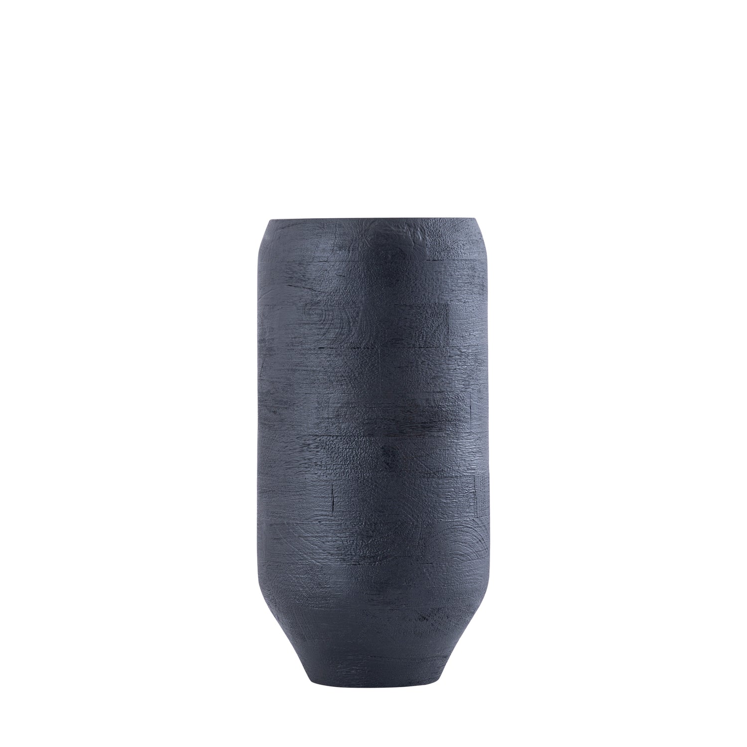 Gerd Black Mango Wood Pot Rounded Border S