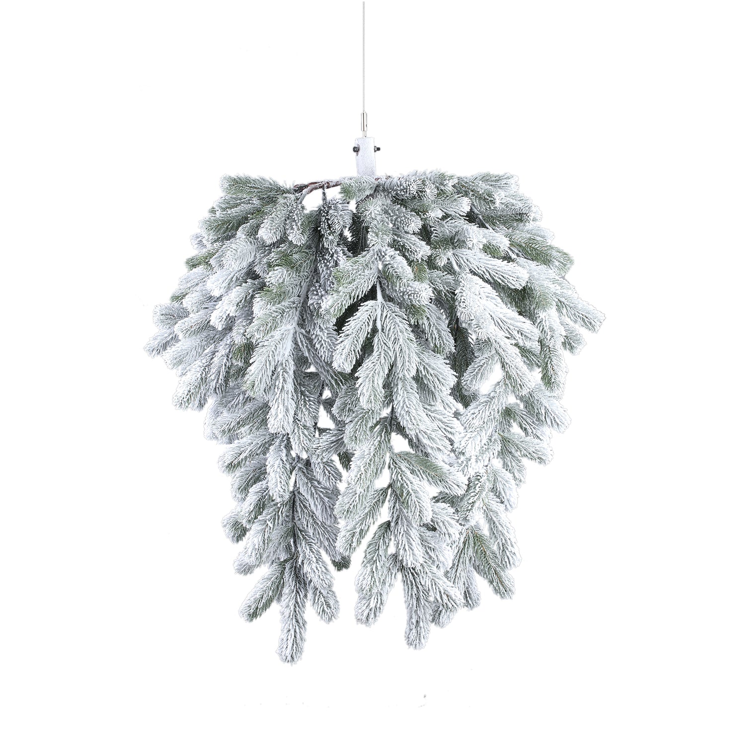 Rosamond White PVC And PE Mix Hanging Wreath Long