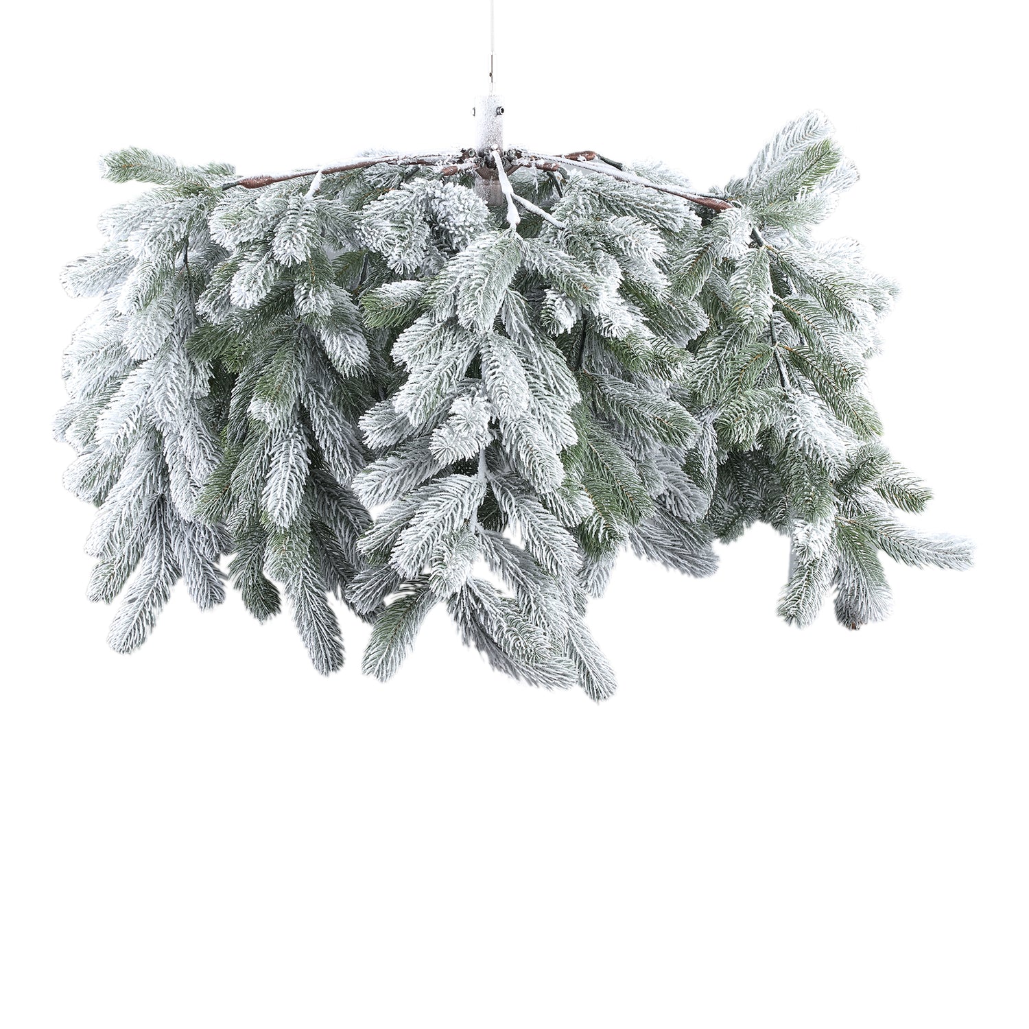 Rosamond White PVC And PE Mix Hanging Wreath Wide