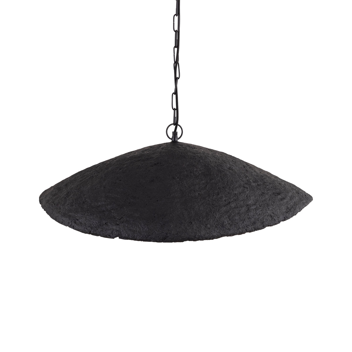 Majid Black Paper Machee Wave Lamp Gold Inside