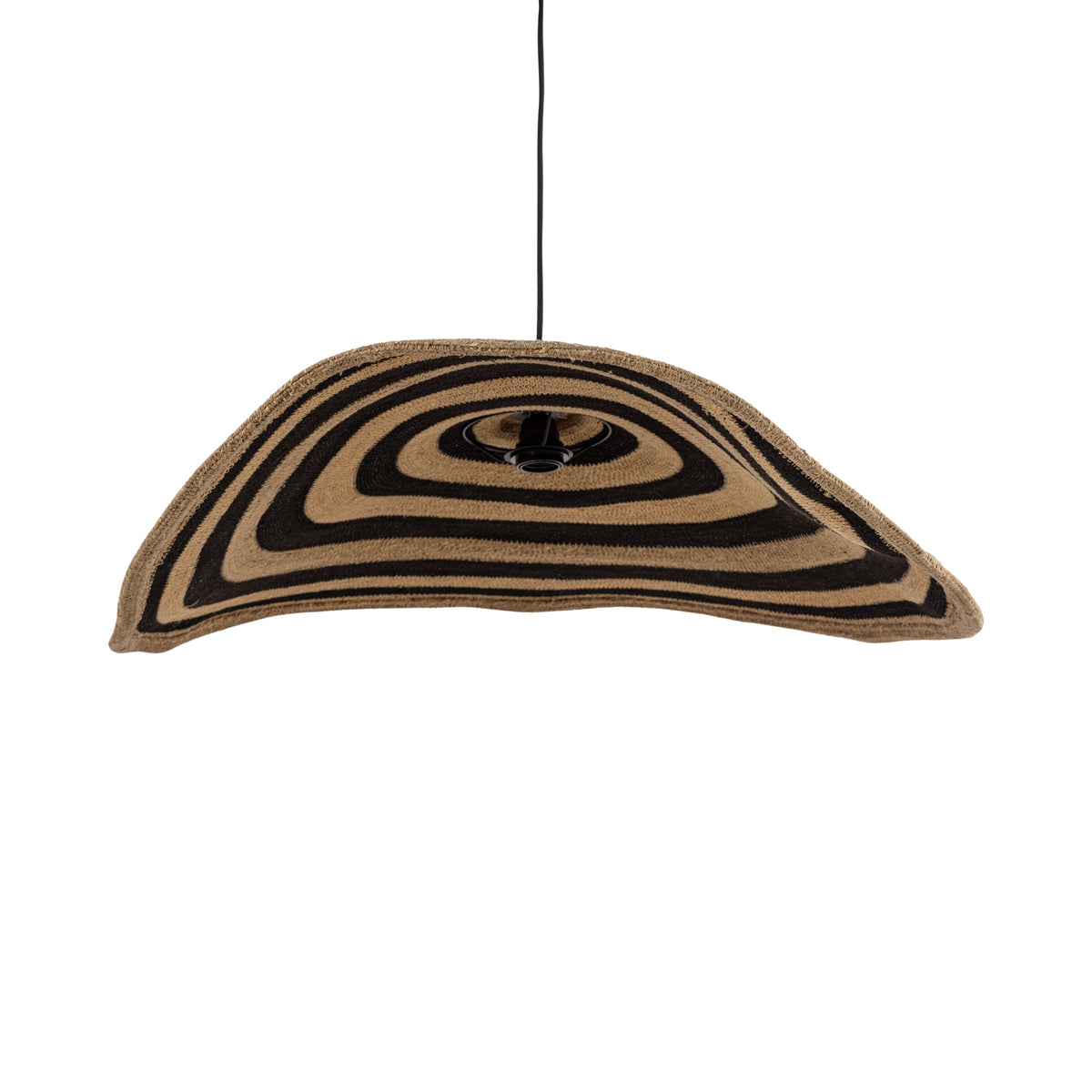 Loulou Natural Seagrass Wavy Hanging Lamp L