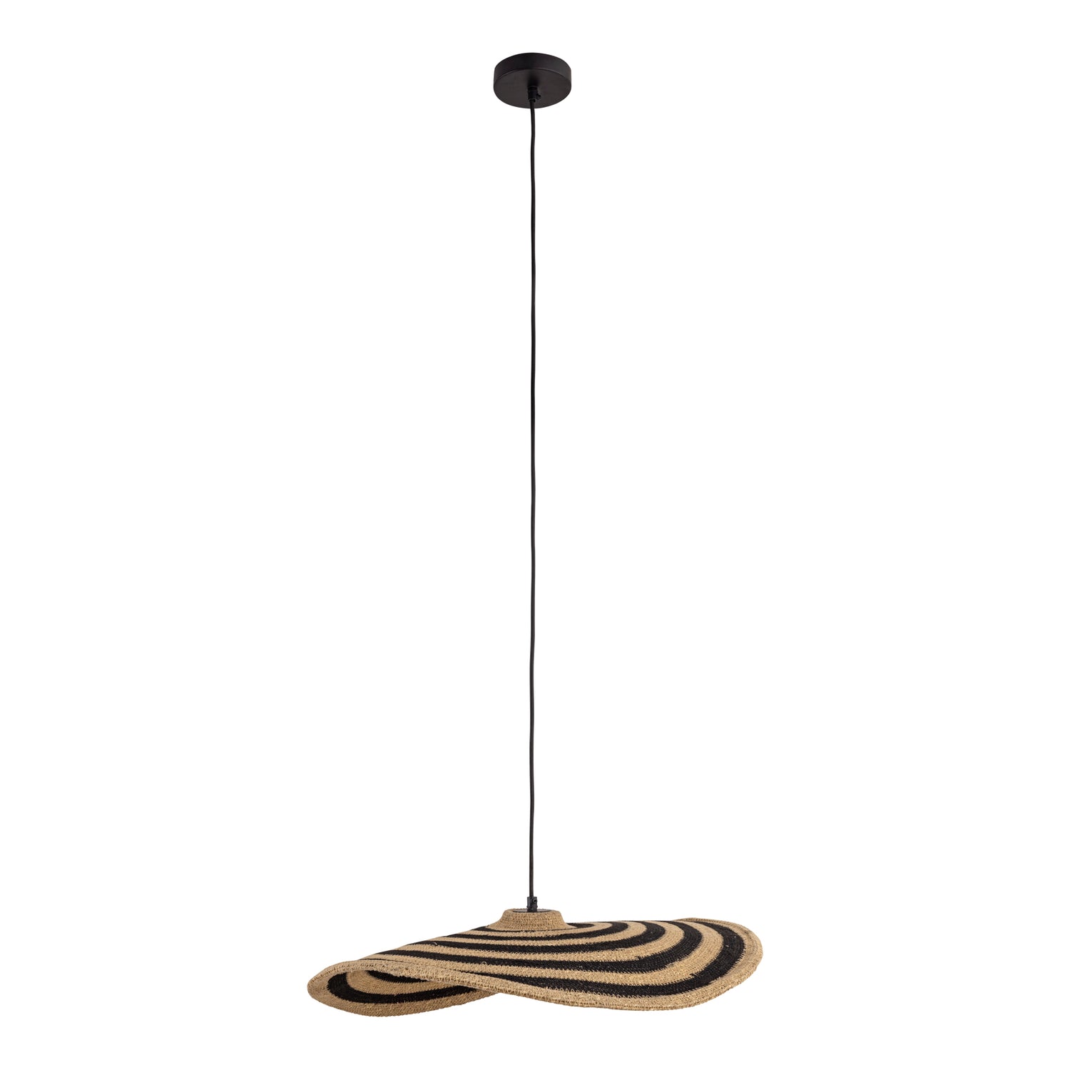Loulou Natural Seagrass Wavy Hanging Lamp S