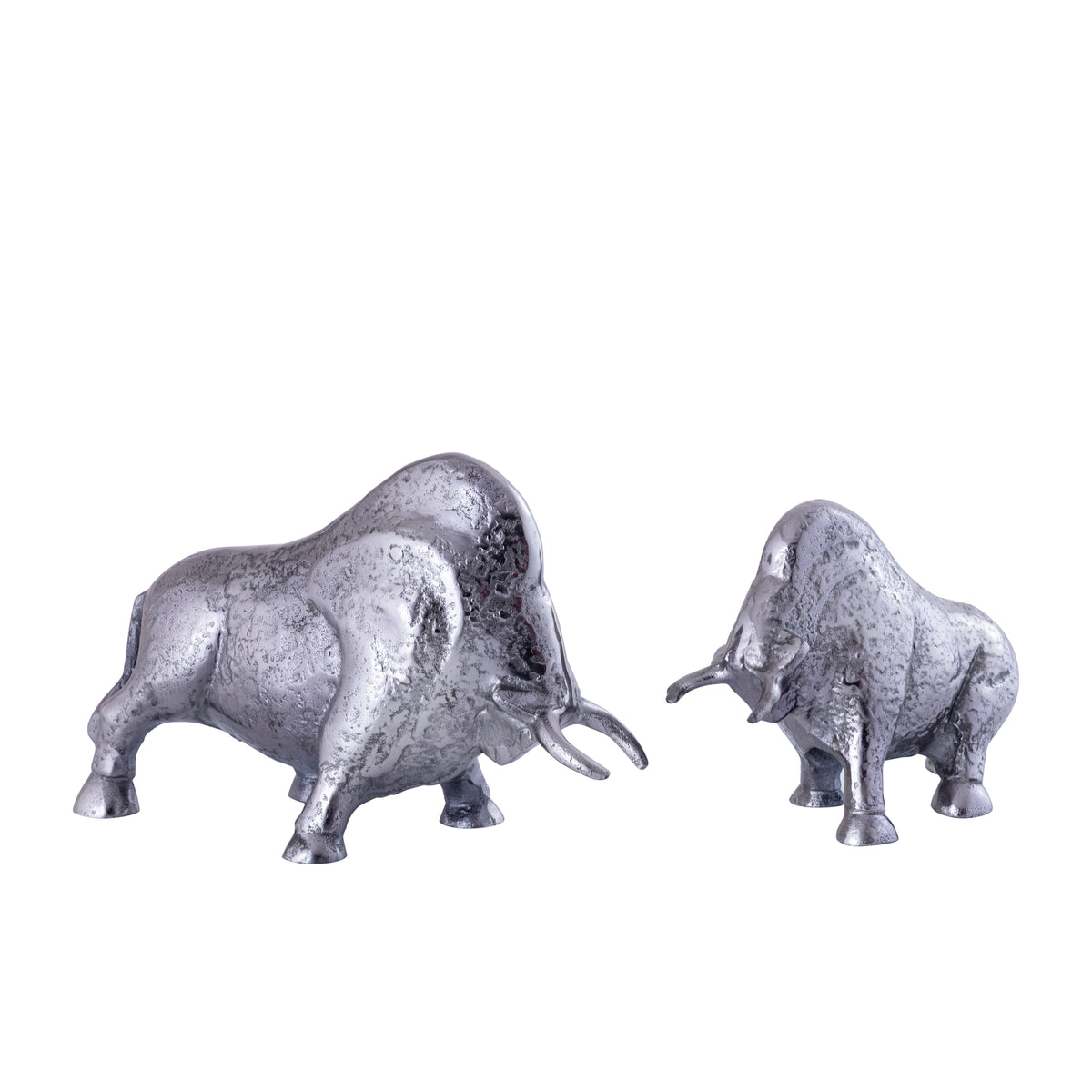 Ebeny Black Nickel Casted Alu Bull Statue L