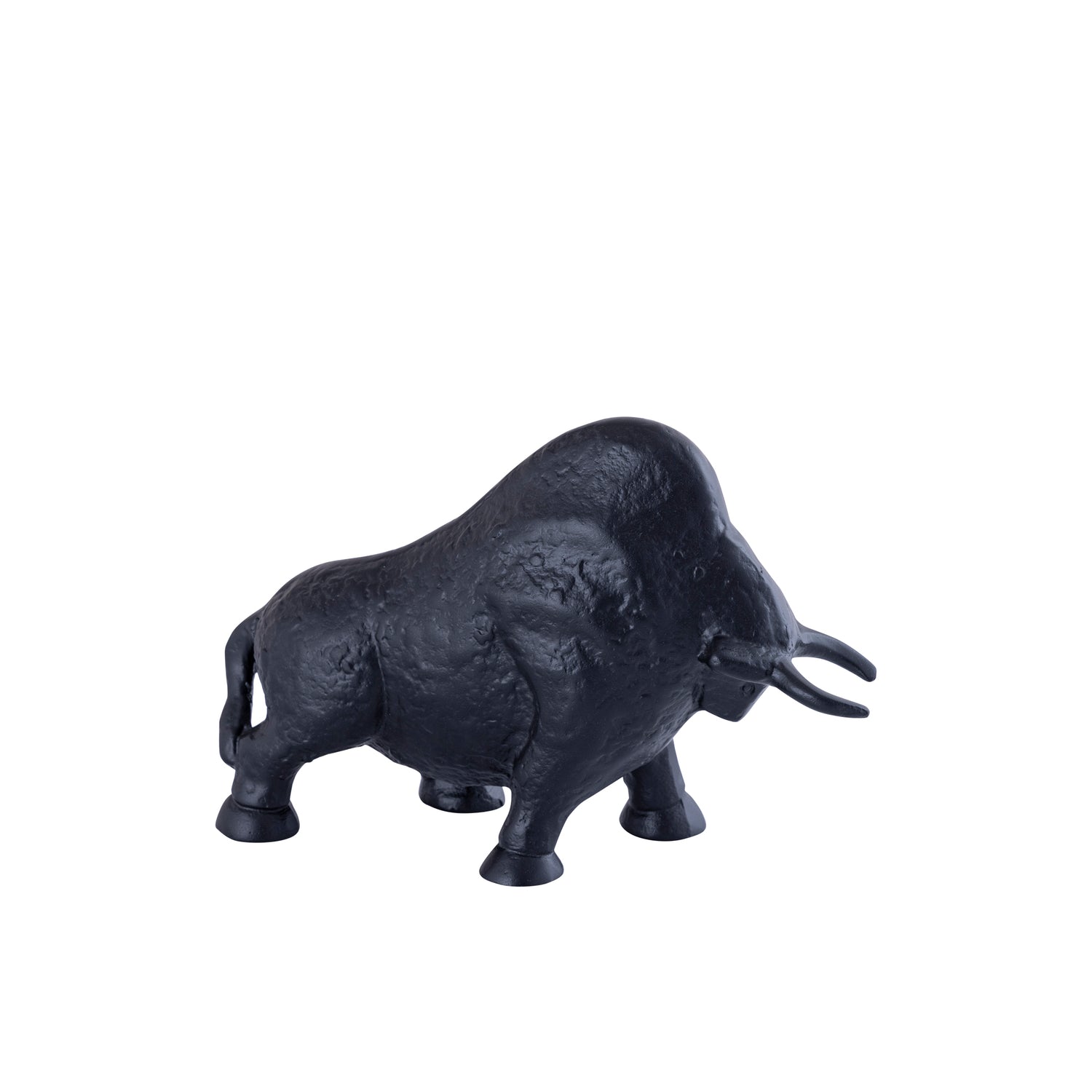 Ebeny Black Casted Alu Bull Statue Matt S