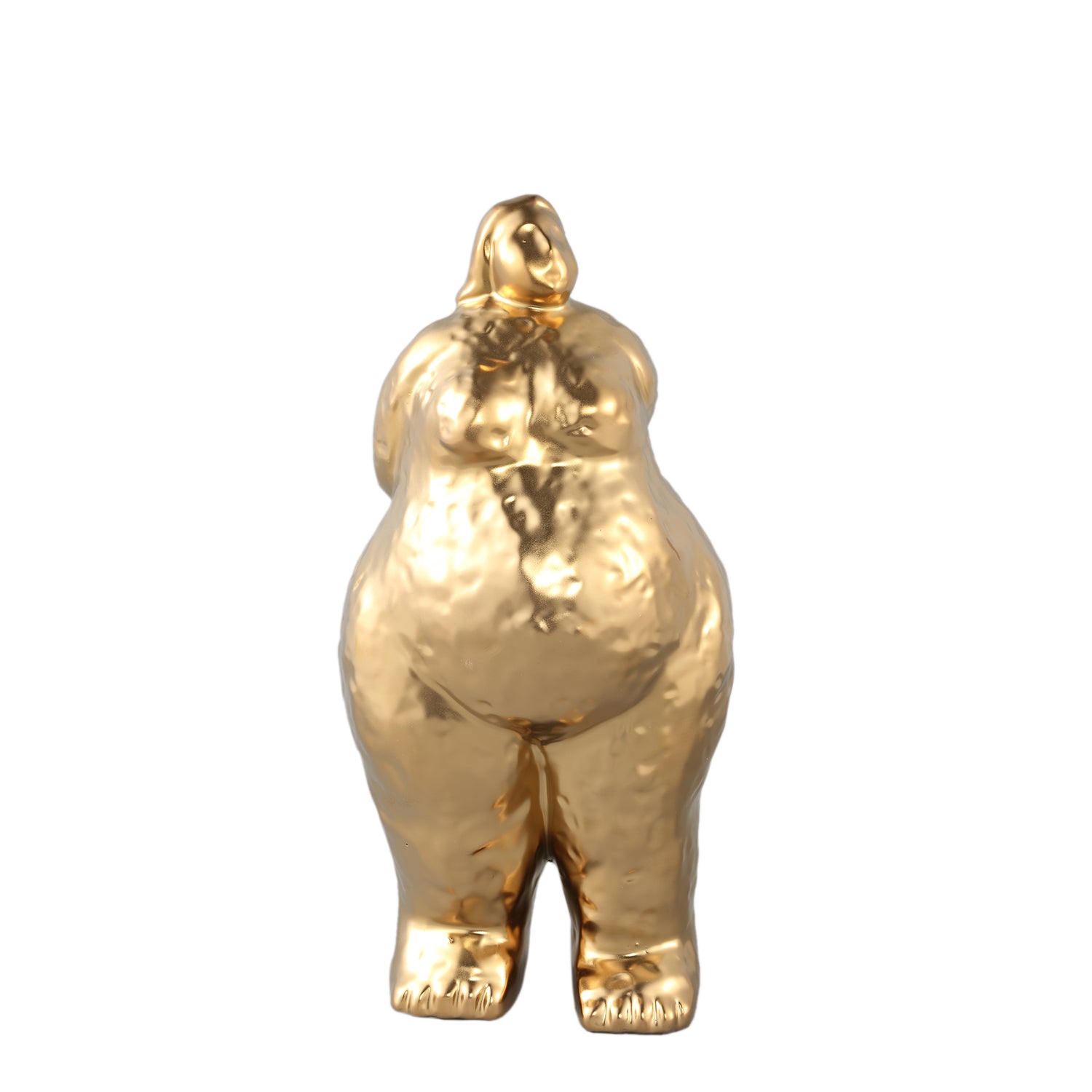 Oday Gold Ceramic Women Statue Standing A