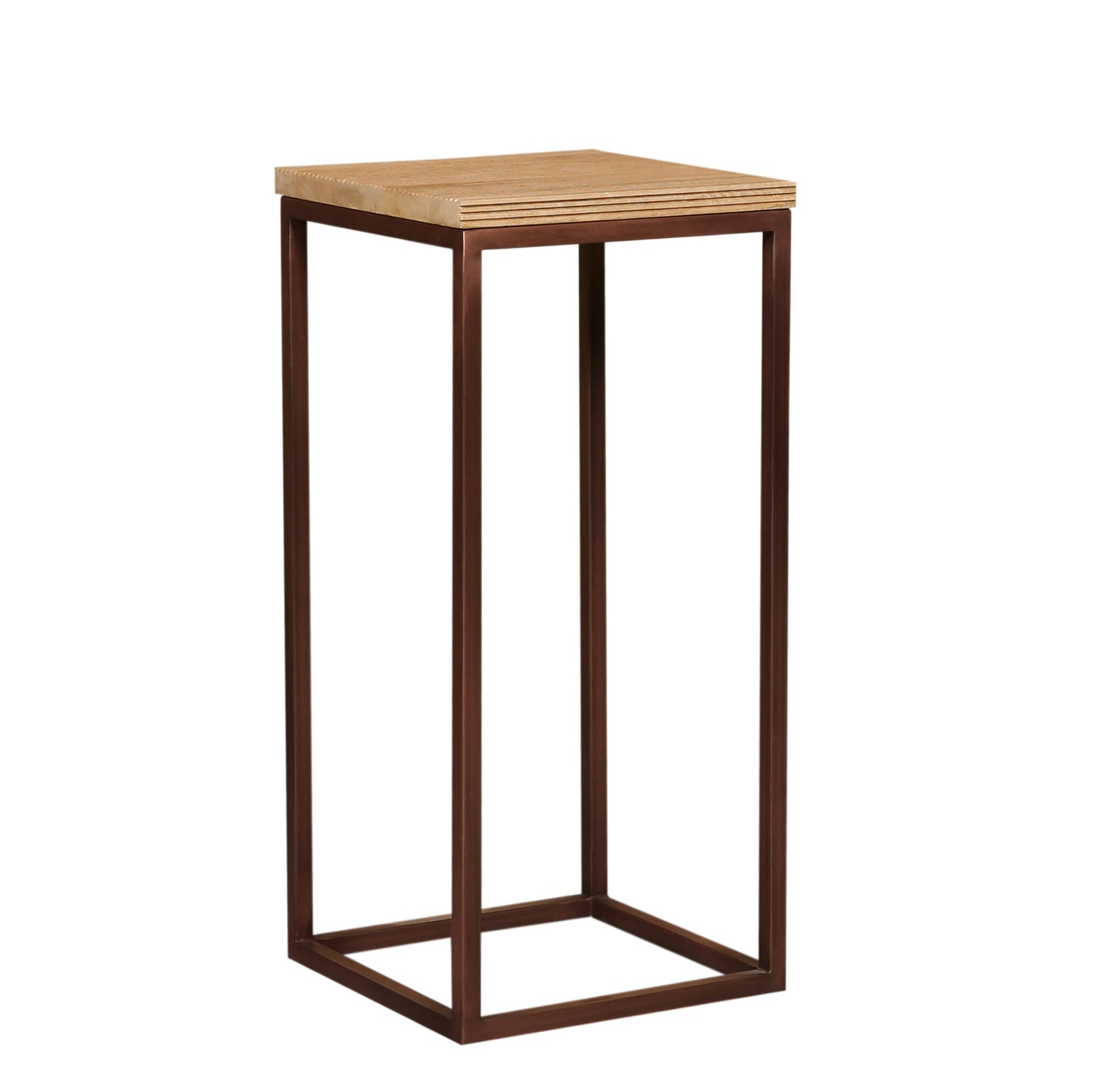Zoah Copper Mango Wood Square Sidetable SV3
