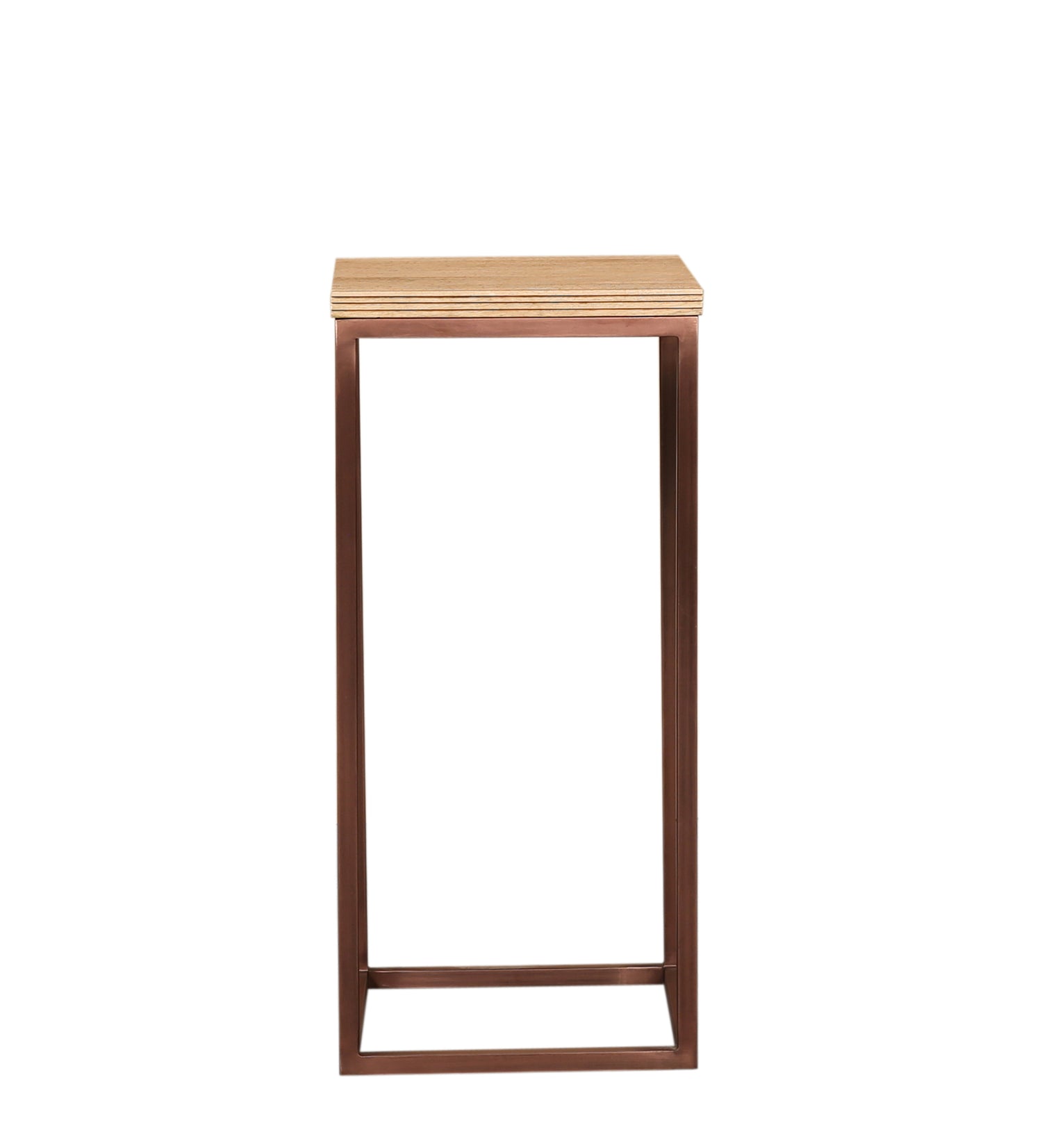 Zoah Copper Mango Wood Square Sidetable Set van 3