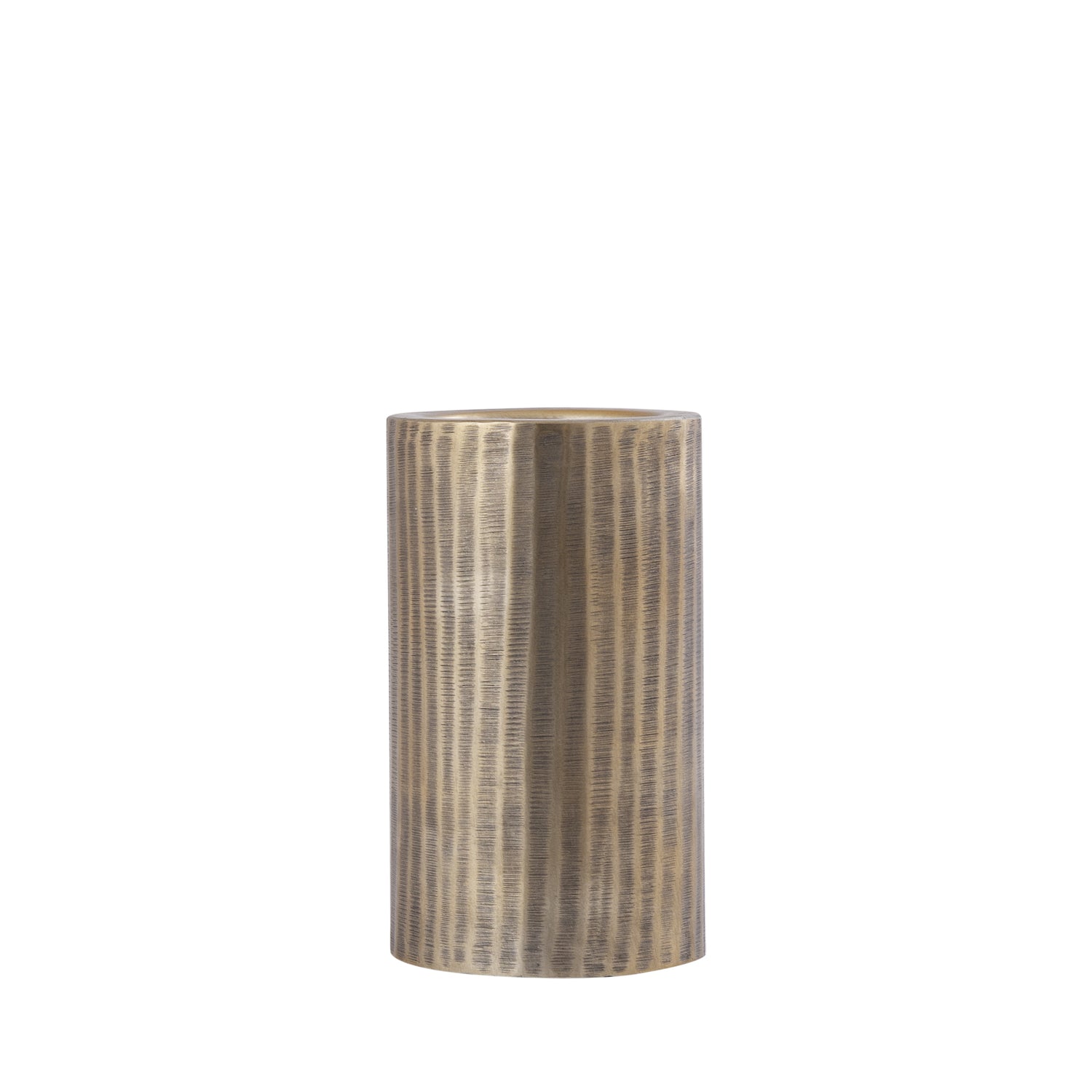 Jowad Antique Gold Alu Sheet Candle Holder Rib S