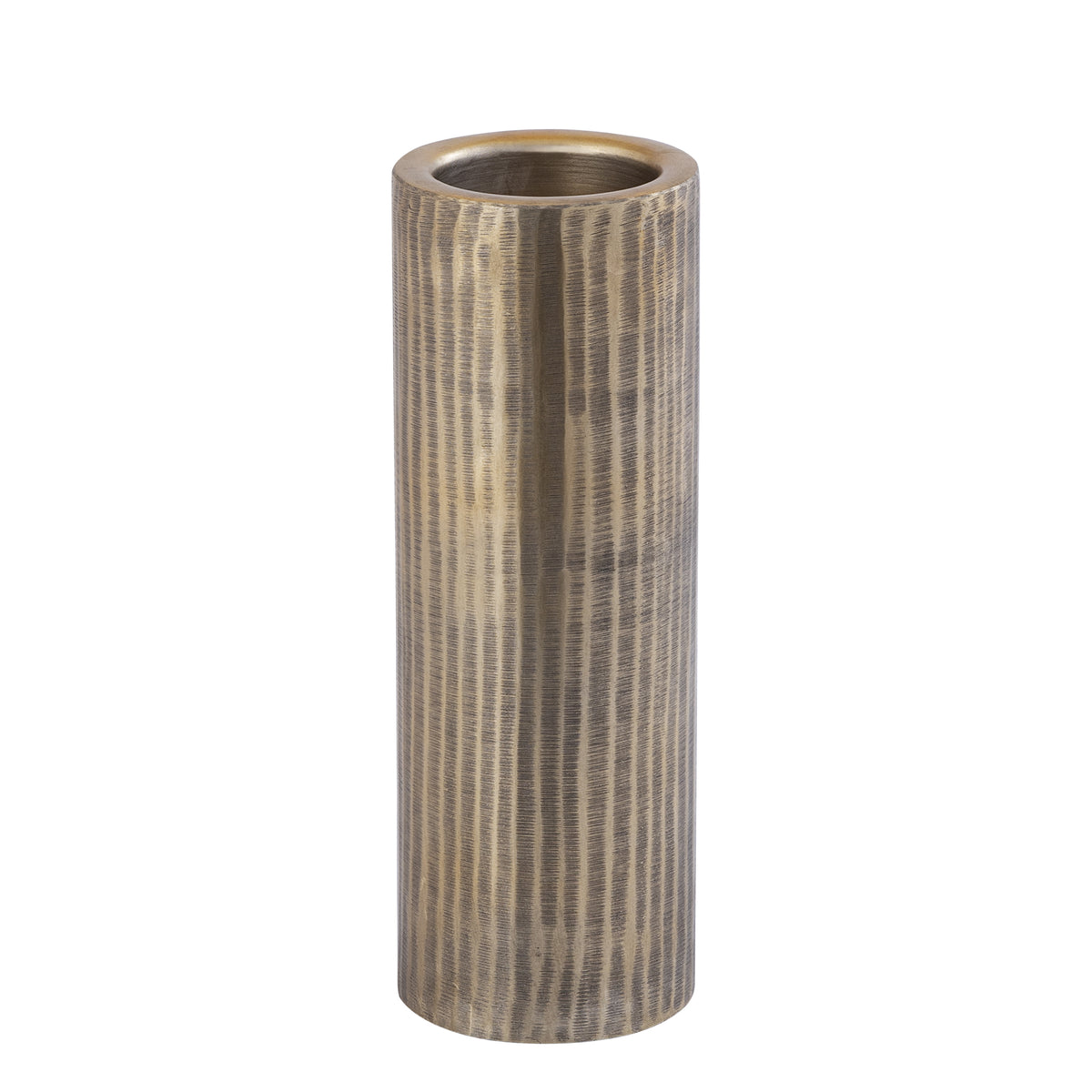 Jowad Antique Gold Alu Sheet Candle Holder Rib L