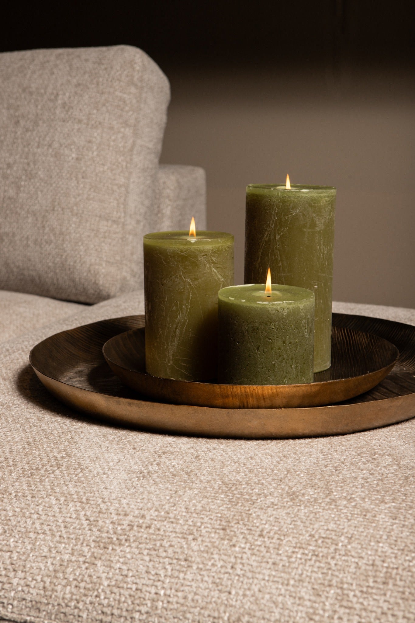 Jowad Antique Gold Alu Sheet Bowl Ribbed Round L