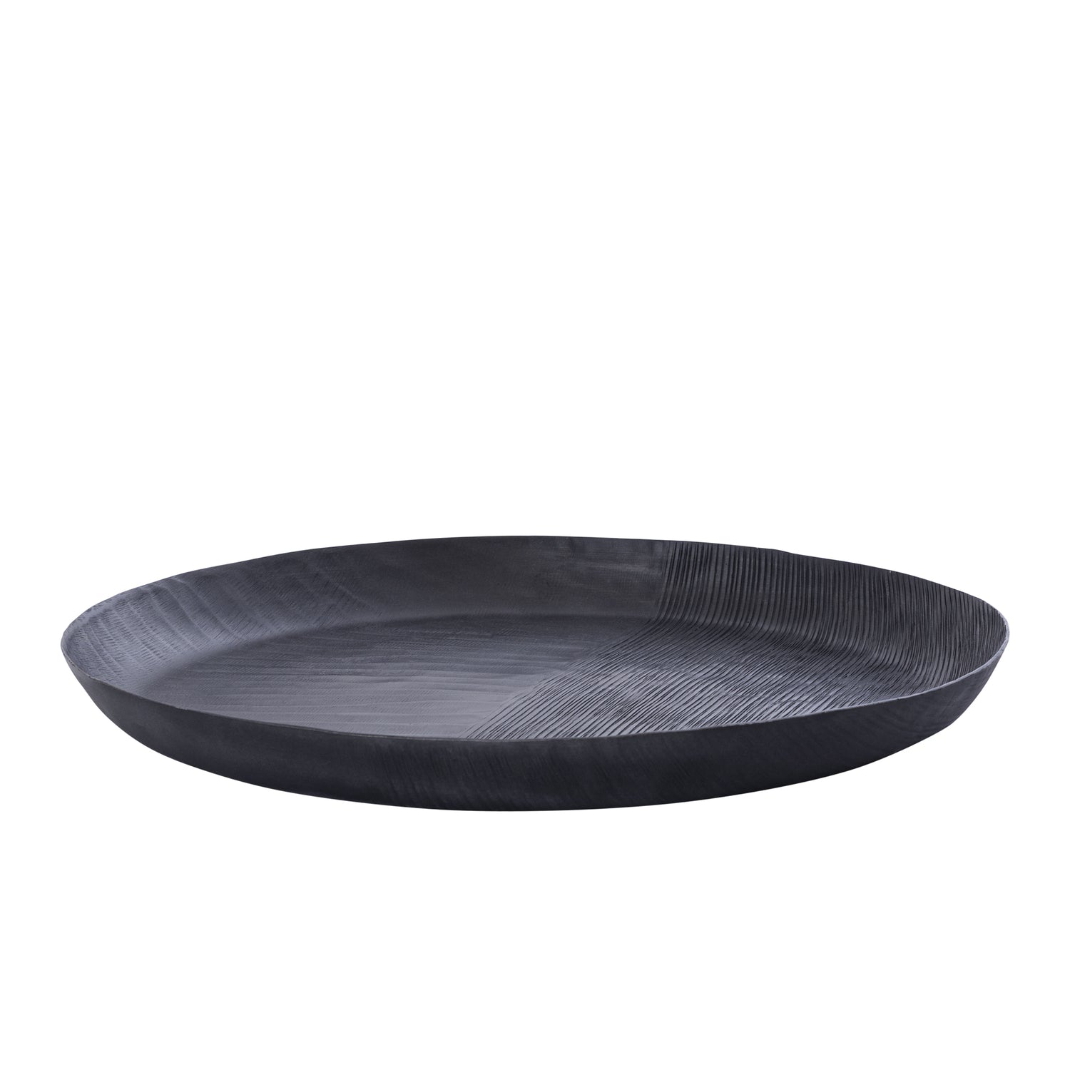 Jowad Graphite Alu Sheet Bowl Ribbed Round L