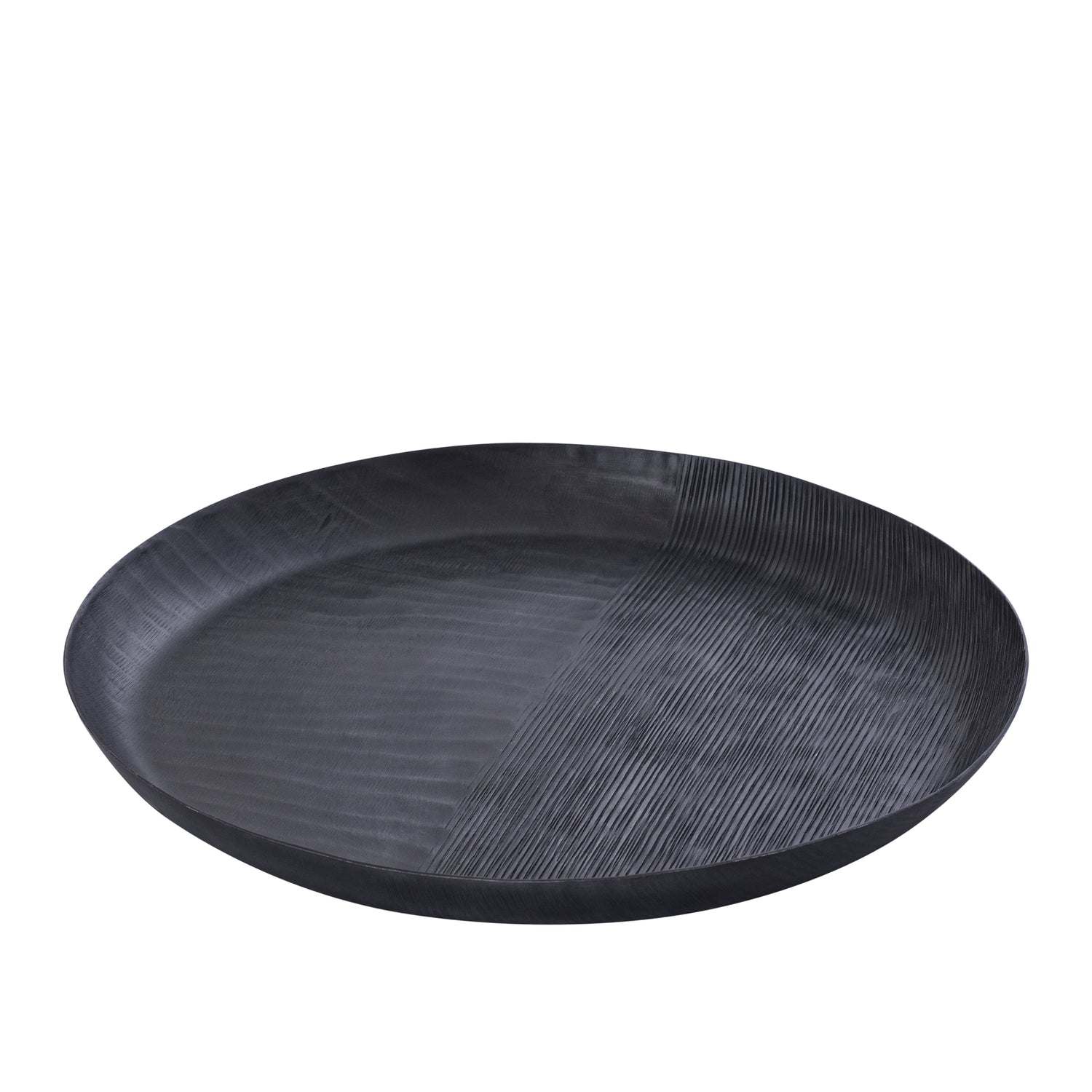 Jowad Graphite Alu Sheet Bowl Ribbed Round L