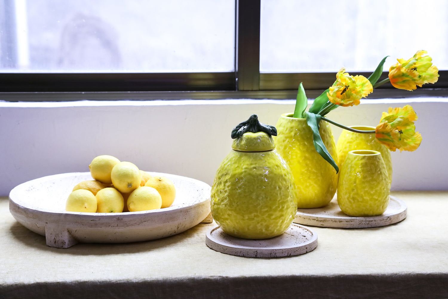 Adwin Cream Cement Mix Travertine Look Plate SV2