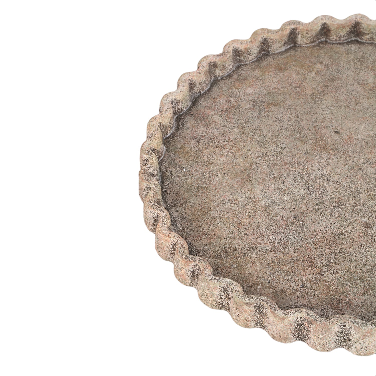 Jaydean Grey Cement Plate Ribbed Structure Round L