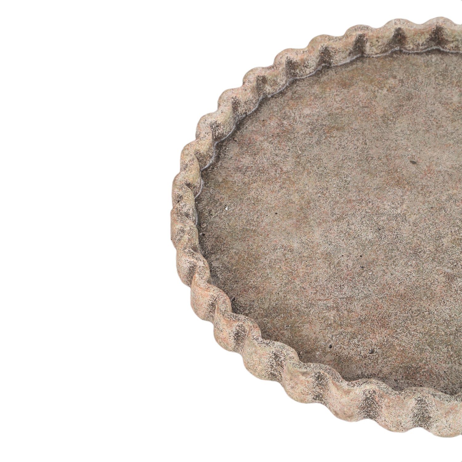 Jaydean Grey Cement Plate Ribbed Structure Round L