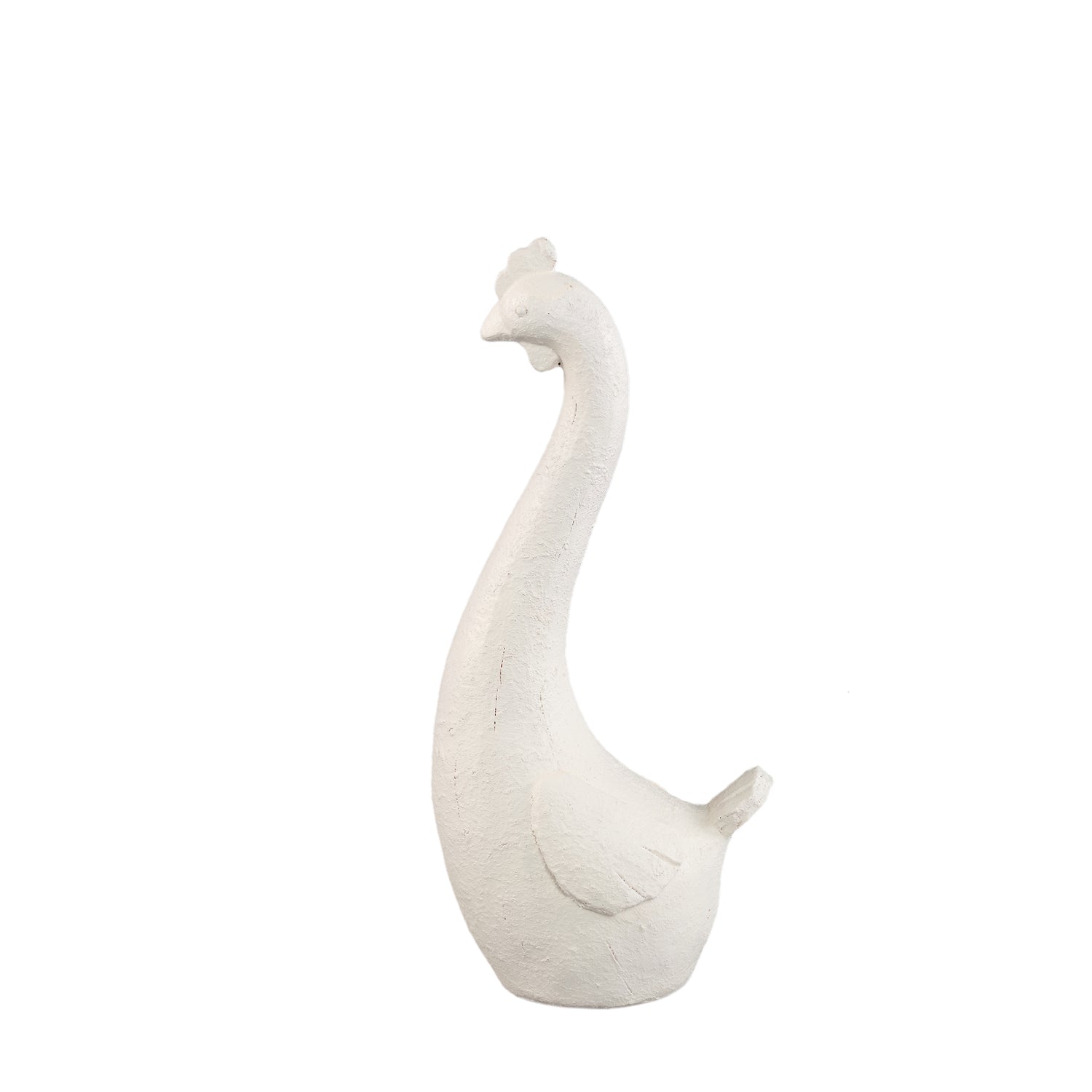 Smita White Poly Chicken Shaped Statue