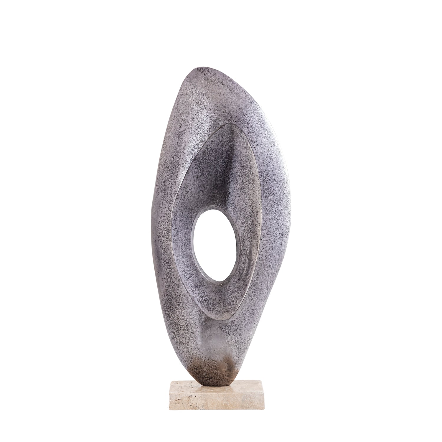 Kellaine Nickel Casted Alu Statue Travertine Base