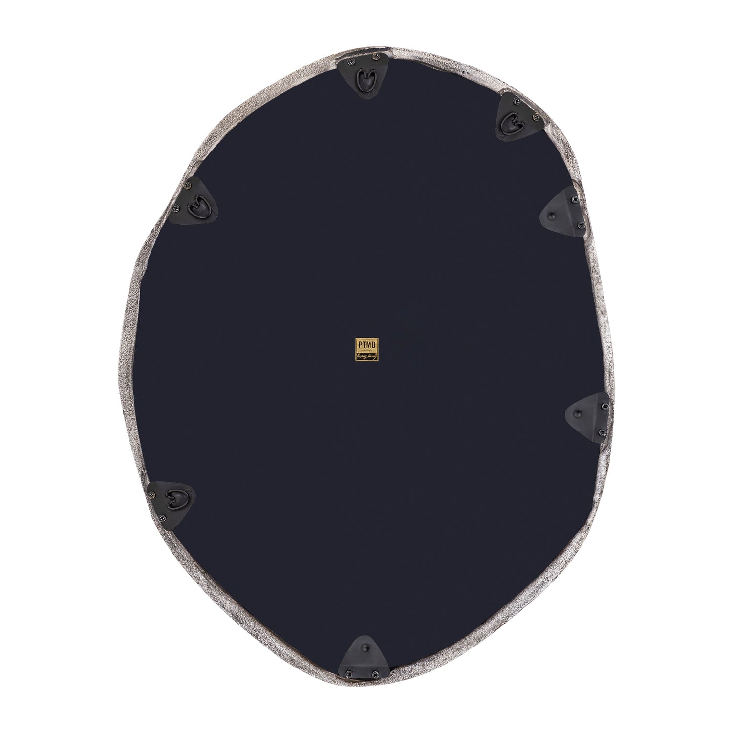 Paislie Nickel Organic Shaped Mirror Round