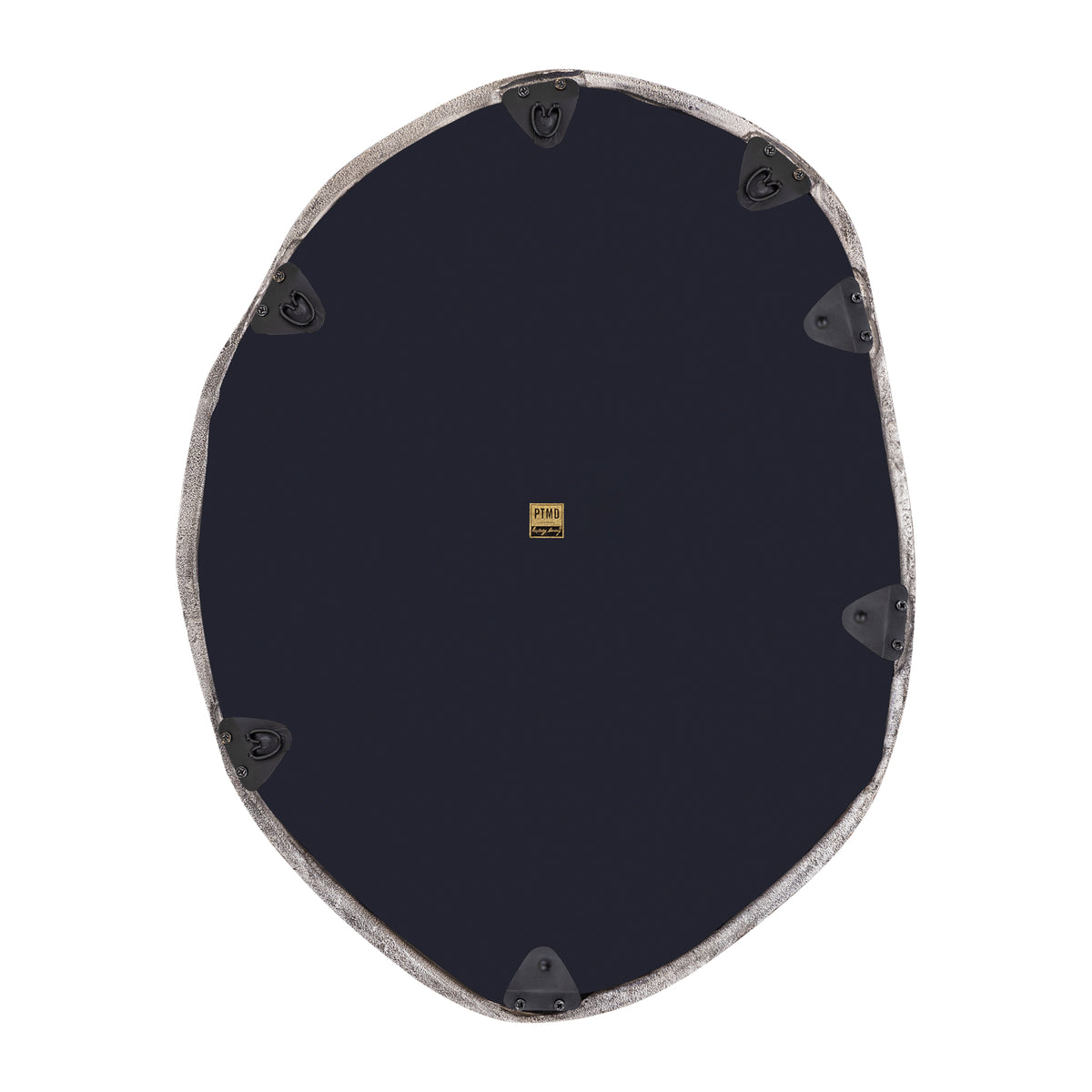 Paislie Nickel Organic Shaped Mirror Round
