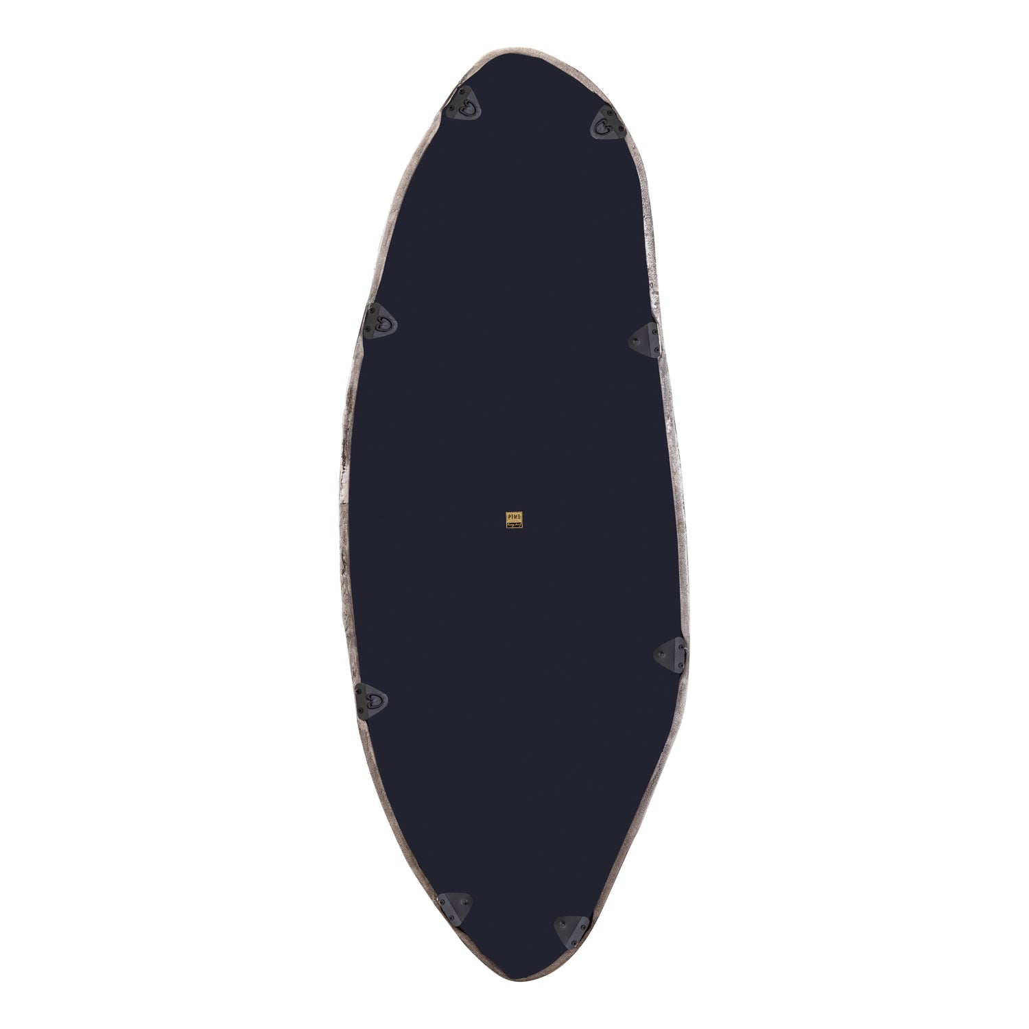 Paislie Nickel Organic Shaped Mirror Oval
