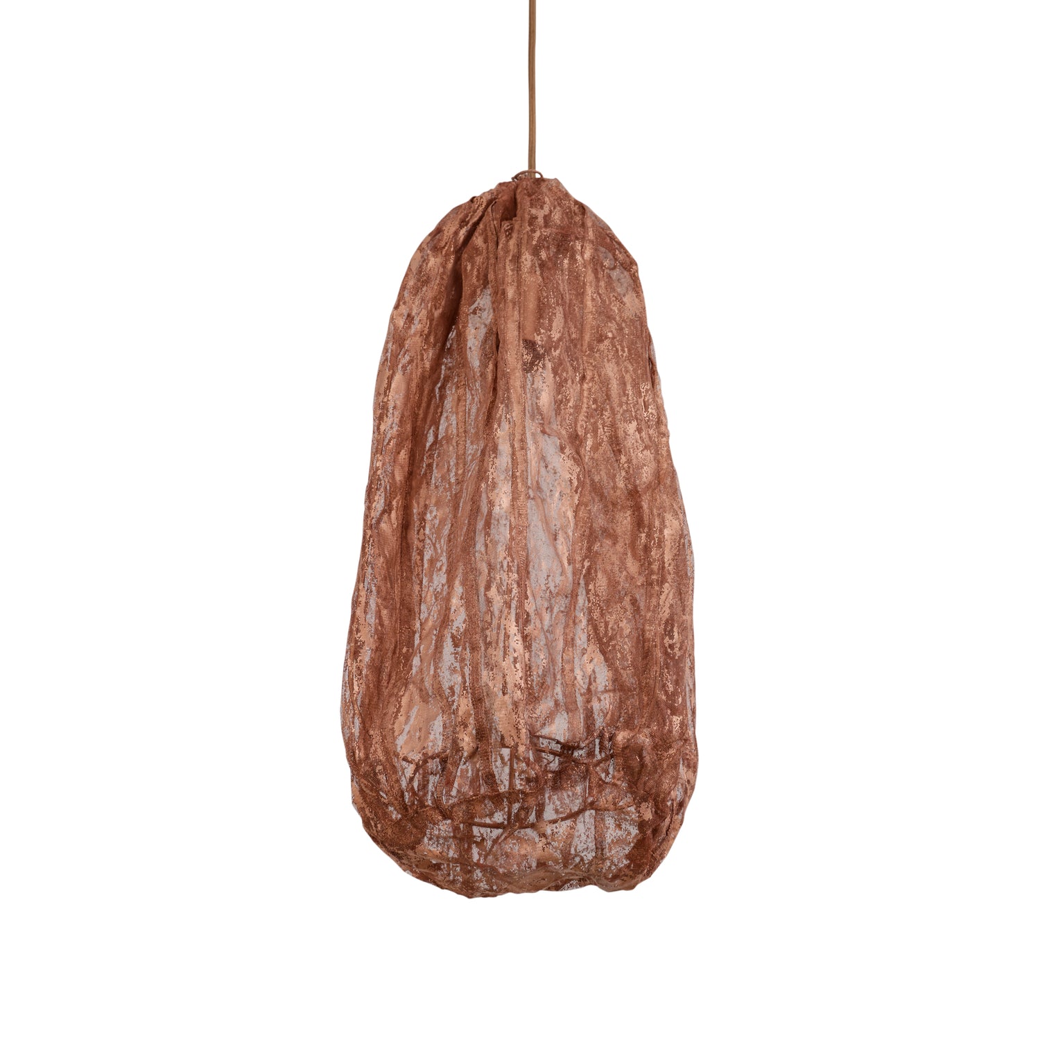 Maitia Copper Rough Looking Fabric Ceiling Lamp