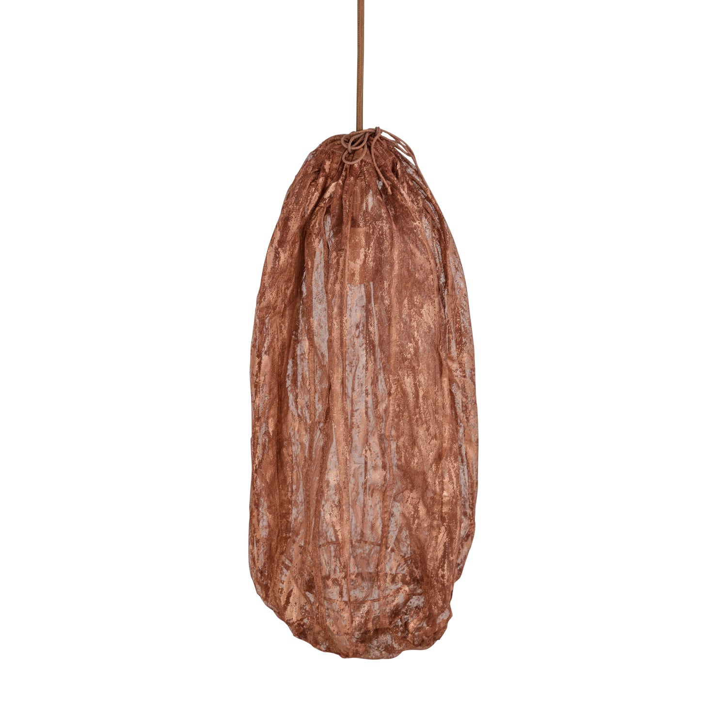 Maitia Copper Rough Looking Fabric Ceiling Lamp