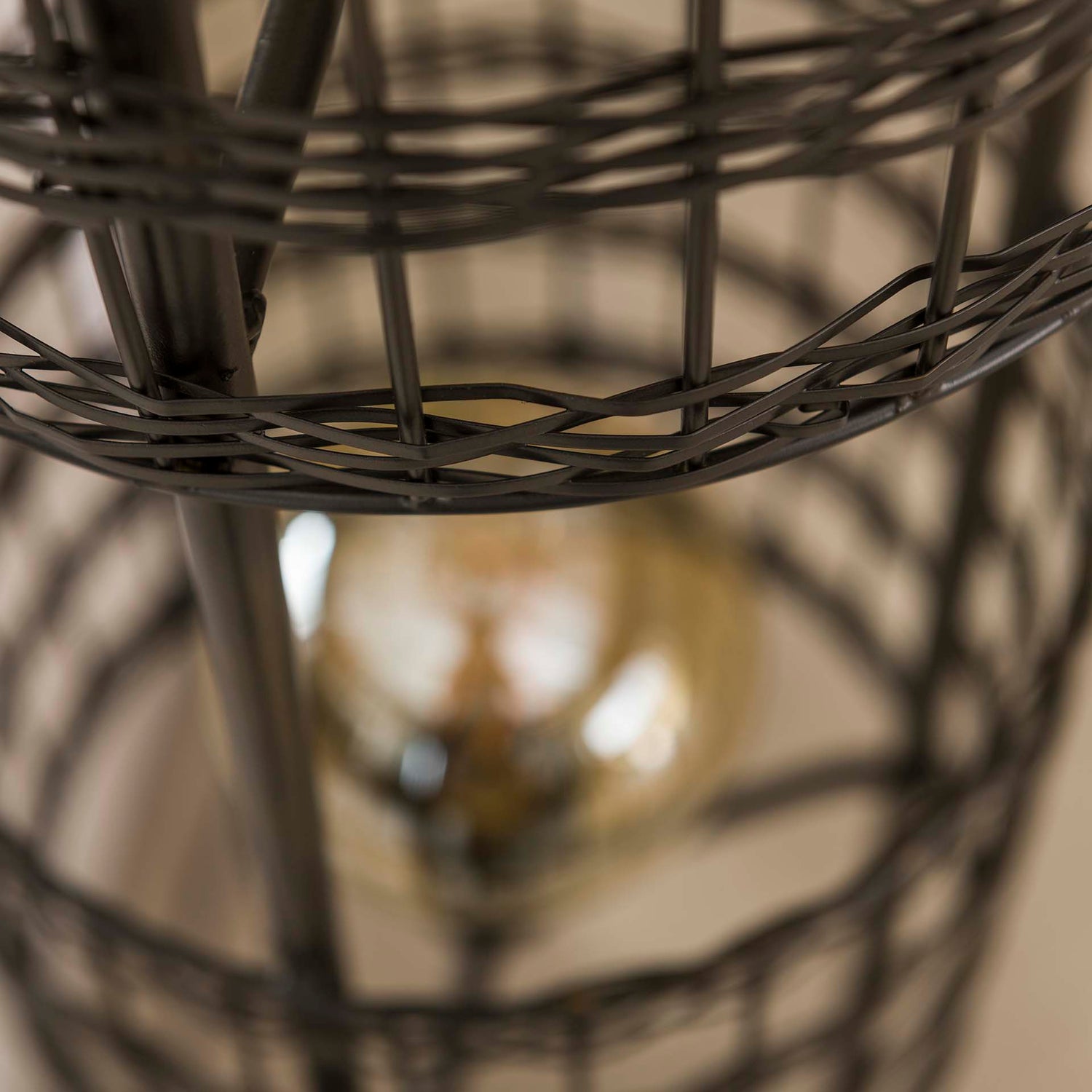 Vloerlamp met 2 Lampen Metal Blinds - 30x30x166 cm - Zwart Nikkel