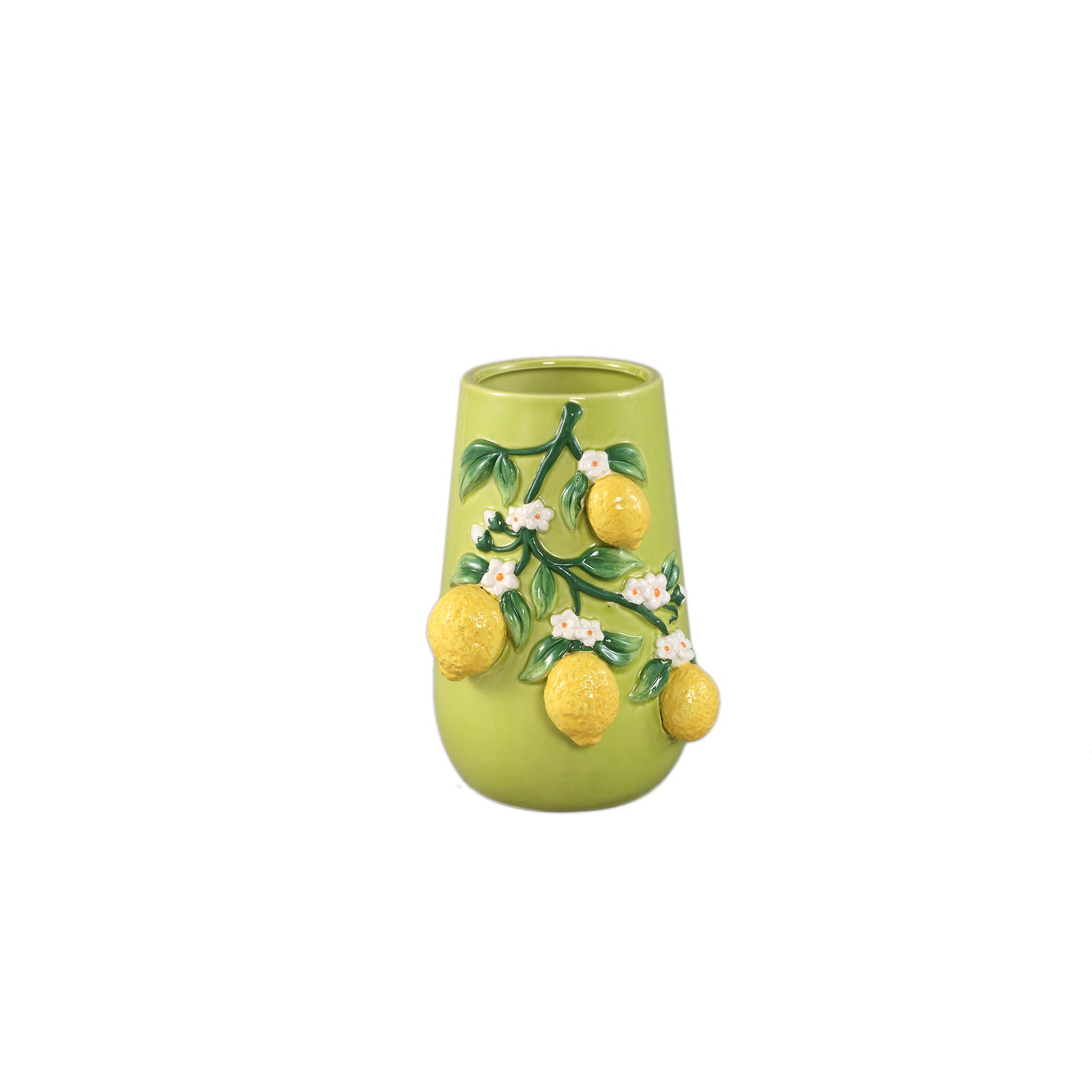 Stacy Green Ceramic Vase With Lemons On Twig S