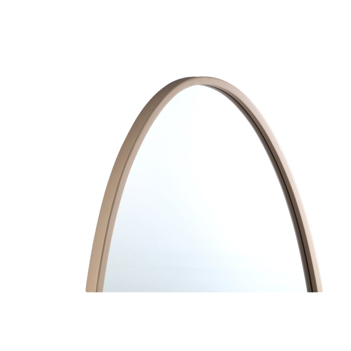 Serine Sand Steel Oval Mirror Small