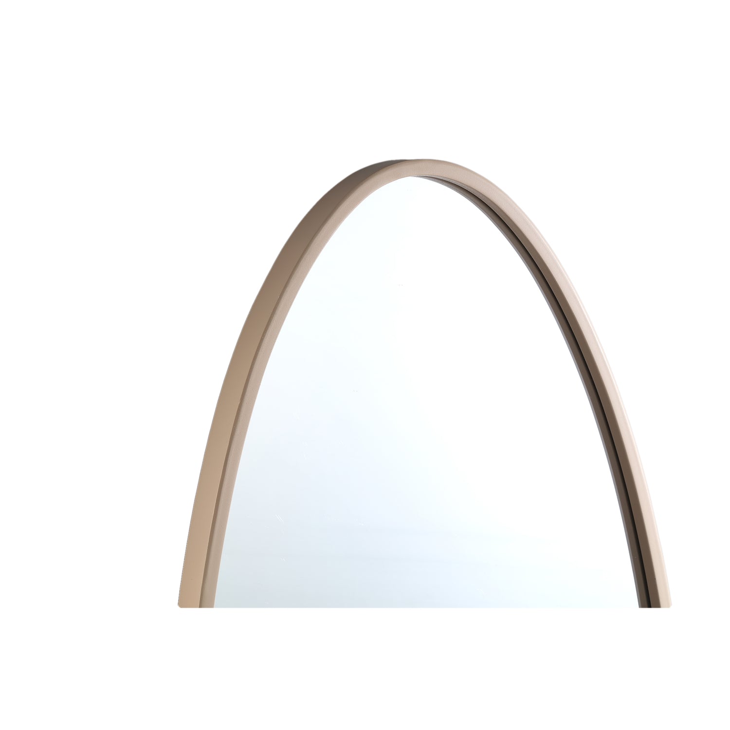 Serine Sand Steel Oval Mirror Small