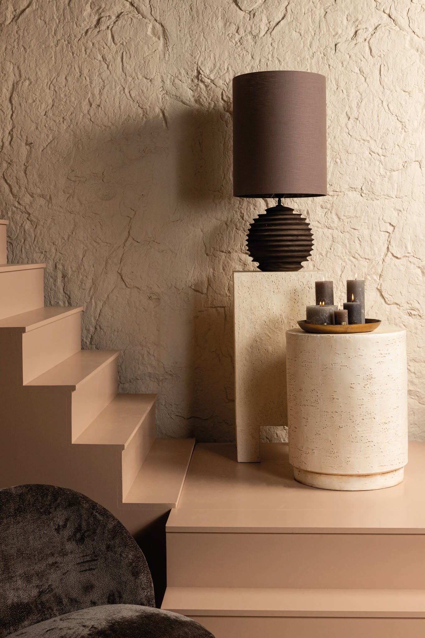 Chandar Cream MgO Round Side Table