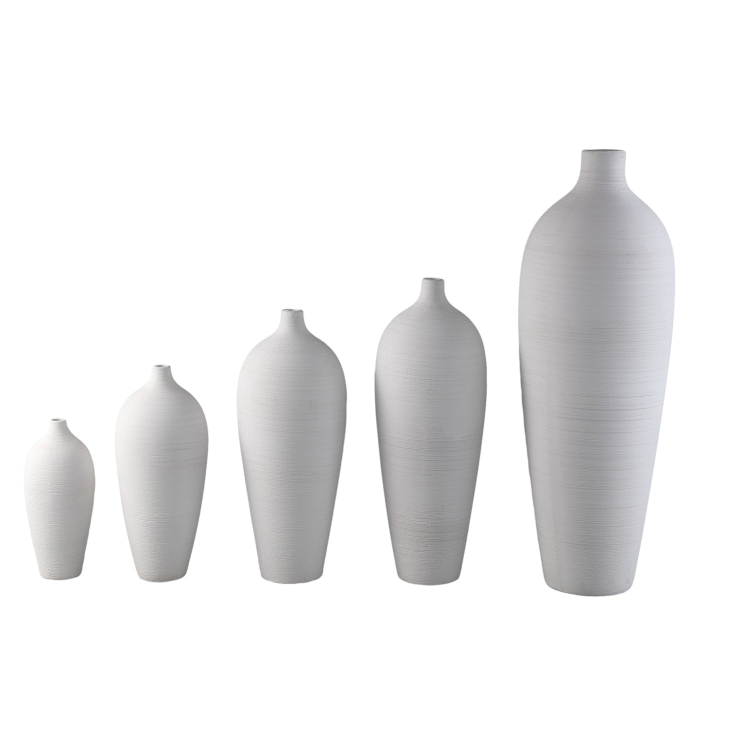 Cavinn White Matt Ceramic Bottle Vase S