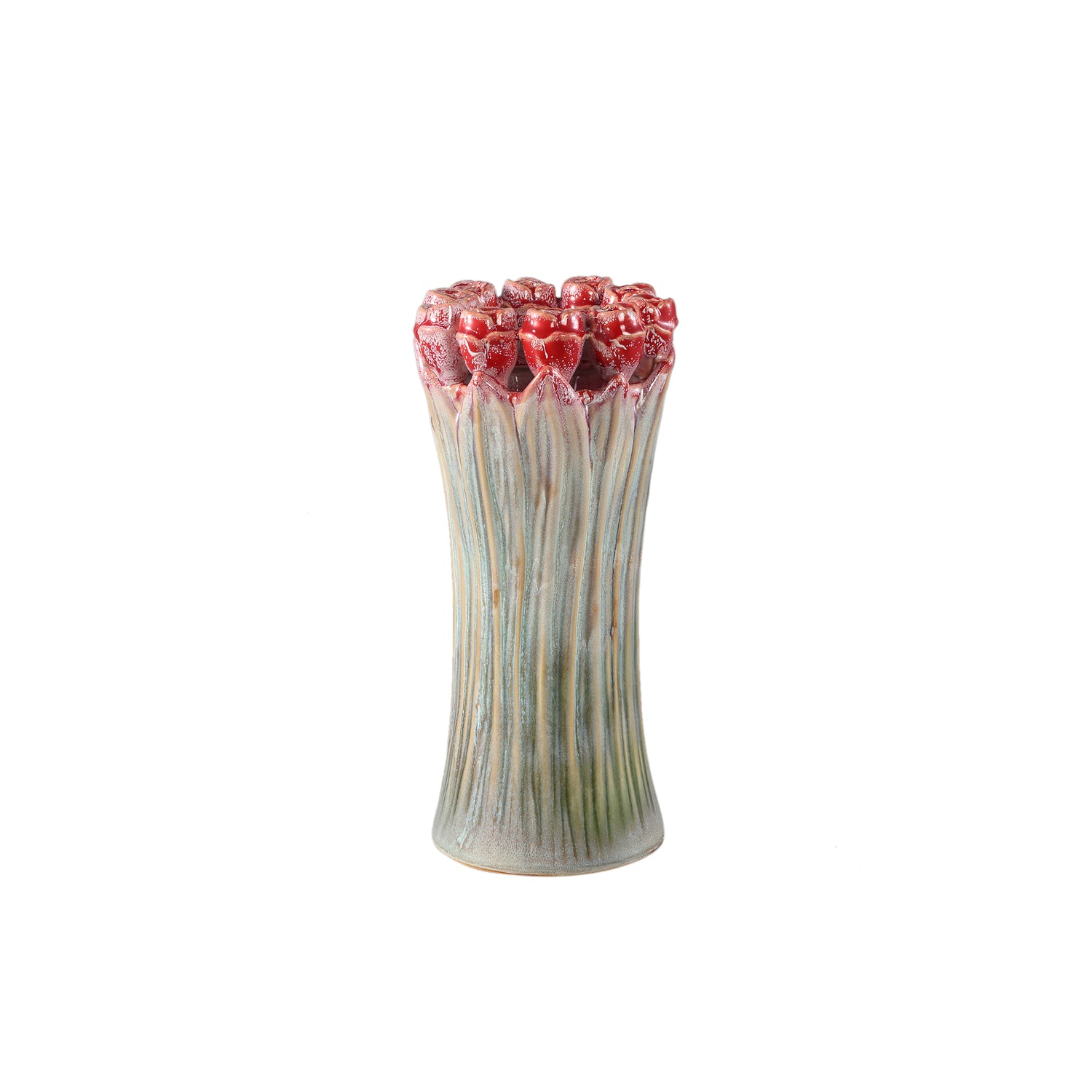 Tulips Mint Green Ceramic Tulip Shaped Vase M