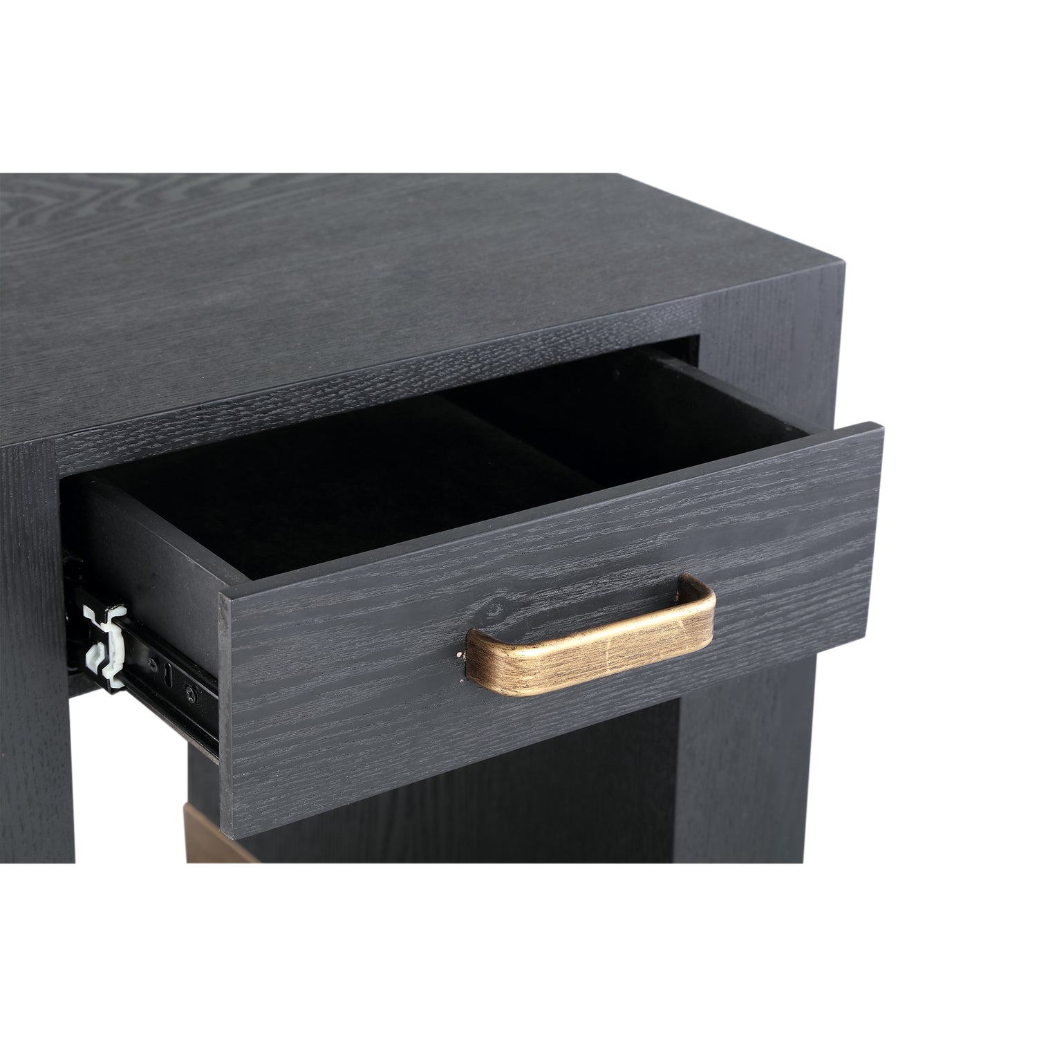 Tiess Black Wooden Veneer Bed Sidetable 1 Drawer