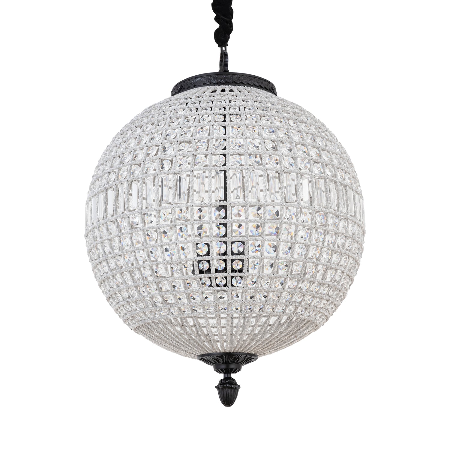 Jaris Crystal Hanging Ball Chandelier Lamp L