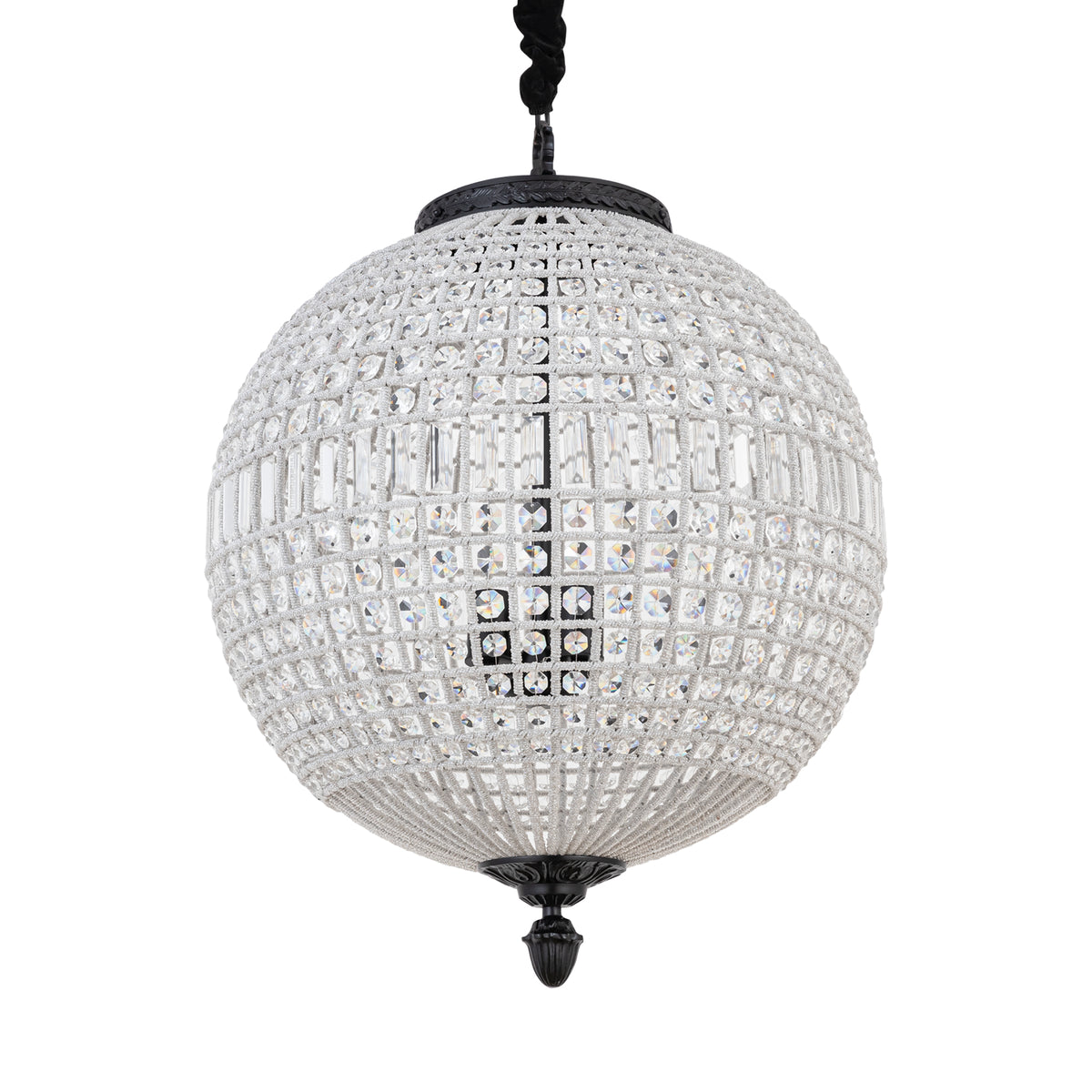 Jaris Crystal Hanging Ball Chandelier Lamp L