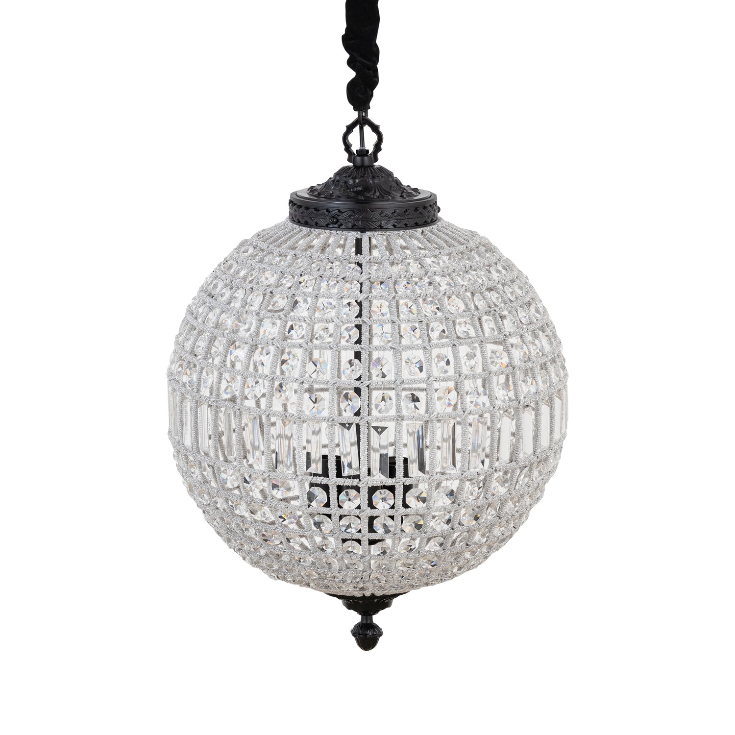 Jaris Crystal Hanging Ball Chandelier Lamp M
