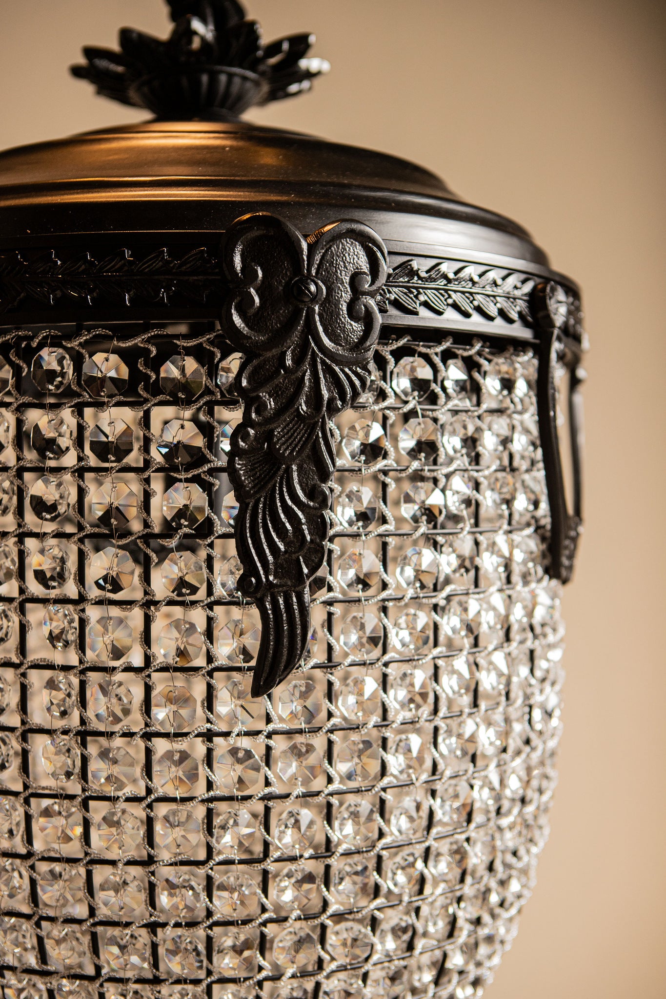 Lidde Crystal Oval Chandelier Lamp Classic L