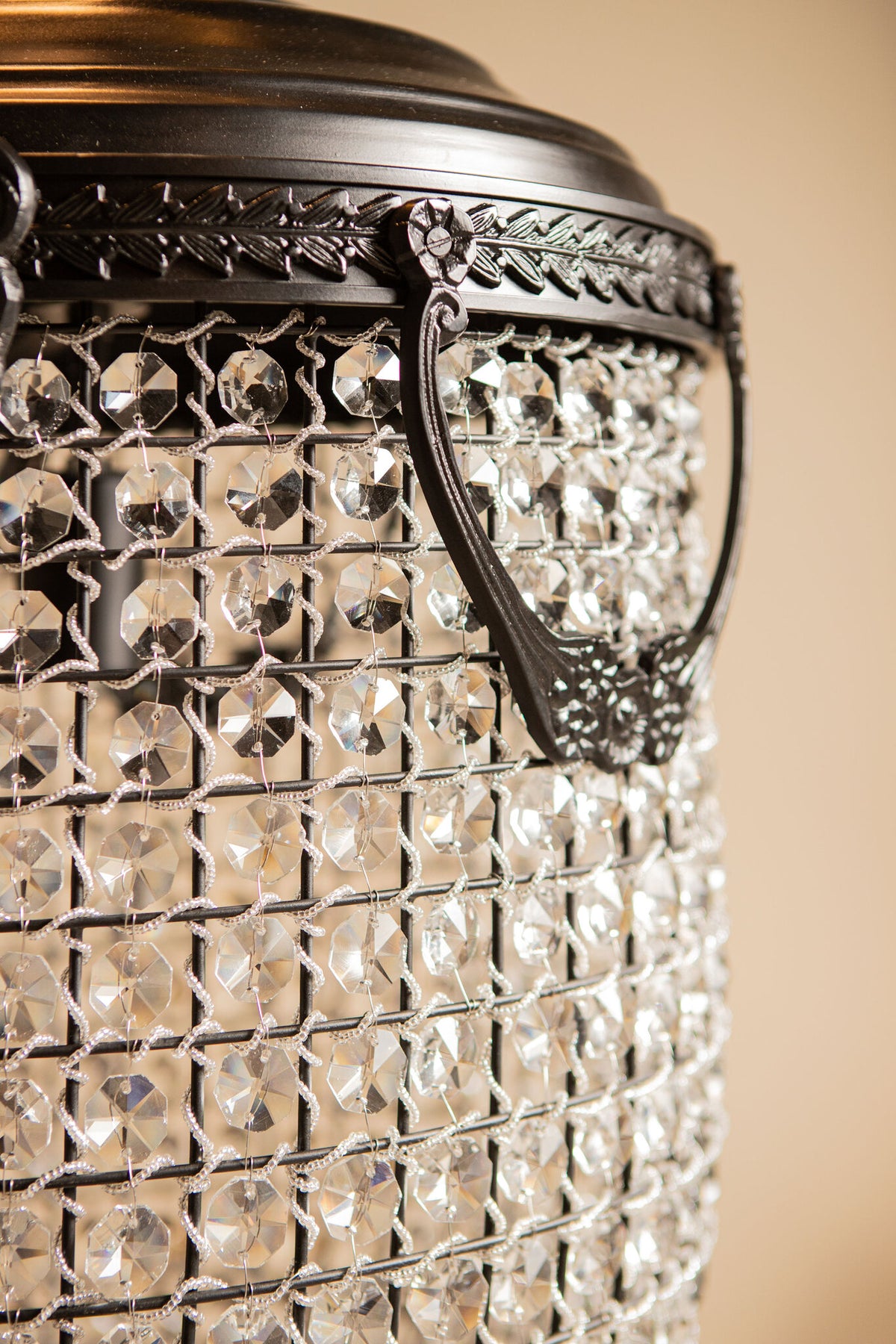 Lidde Crystal Oval Chandelier Lamp Classic S
