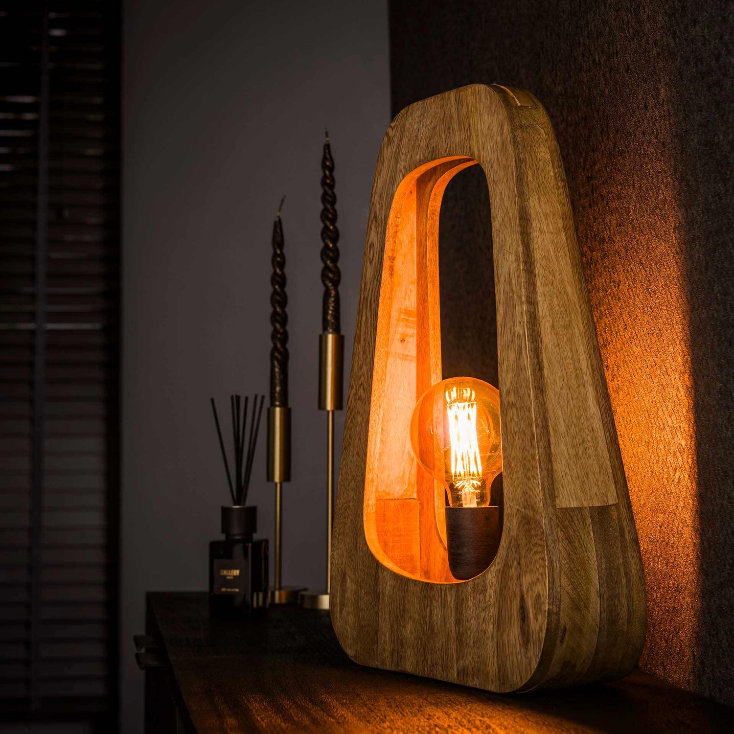 Tafellamp met 1 lamp bray - 35x11x50 cm - Mango Naturel