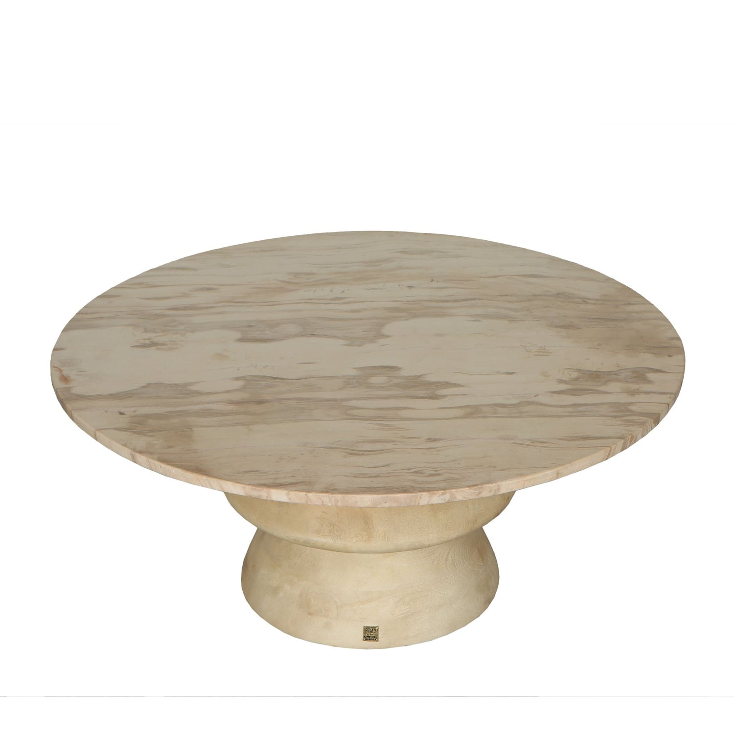 Callain Natural Mango Wood Coffee Table Marble Top