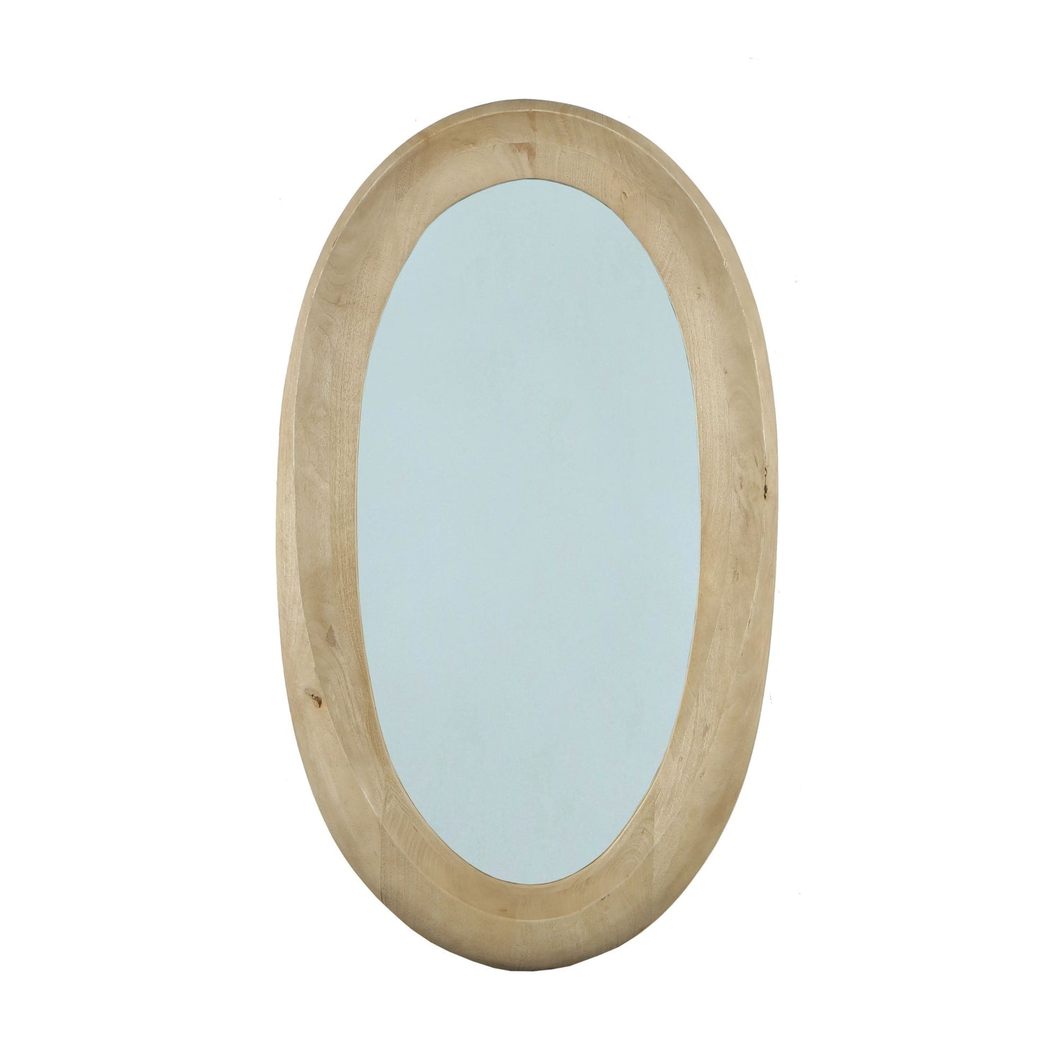 Noam Natural Mango Wood Oval Mirror