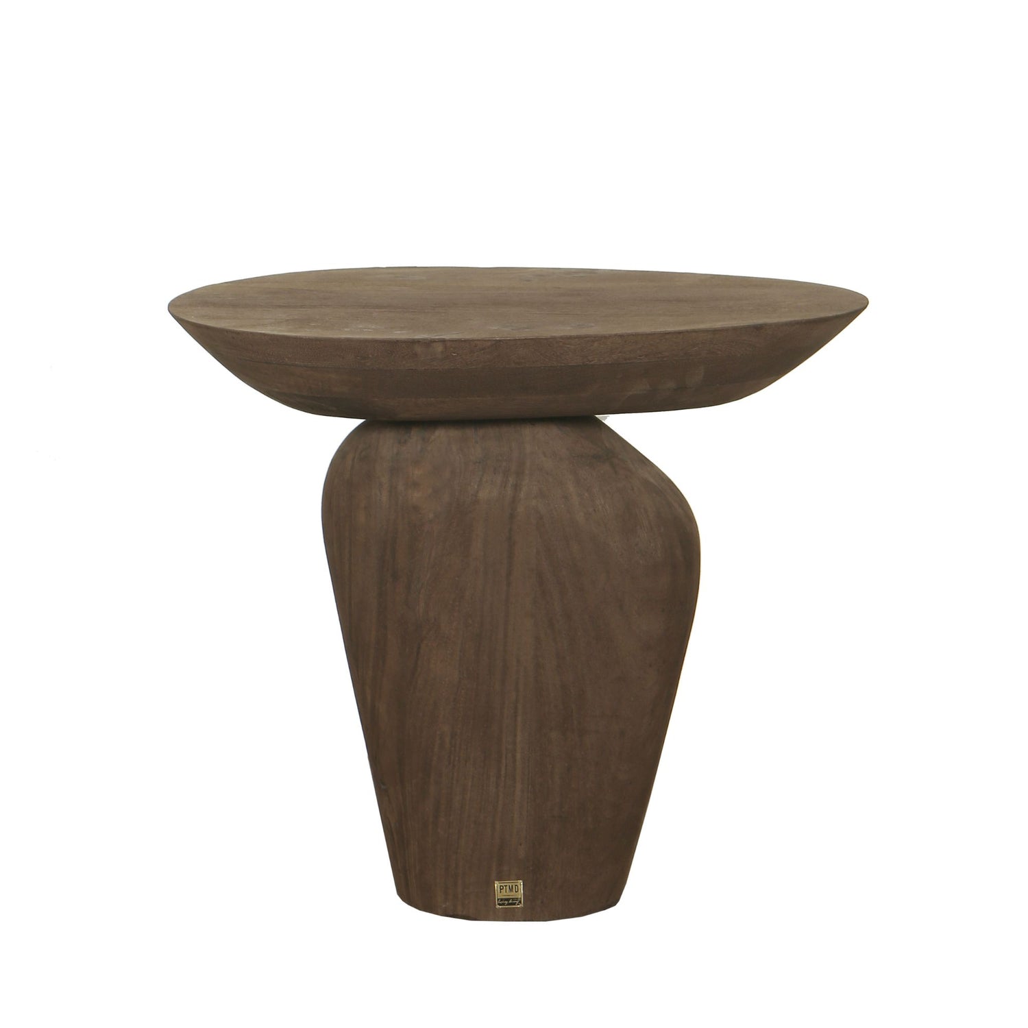 Harshad Brown Mango Wood Side Table Organic