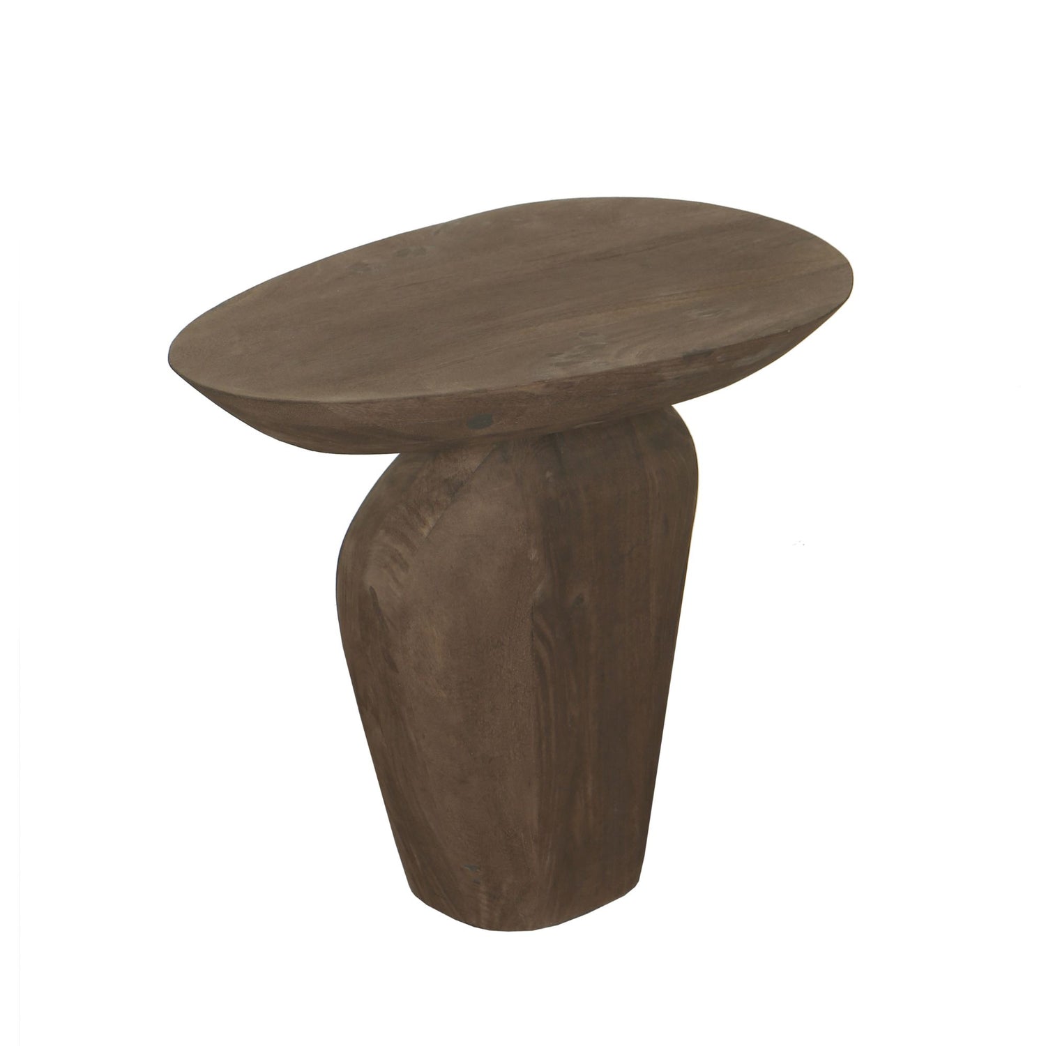 Harshad Brown Mango Wood Side Table Organic